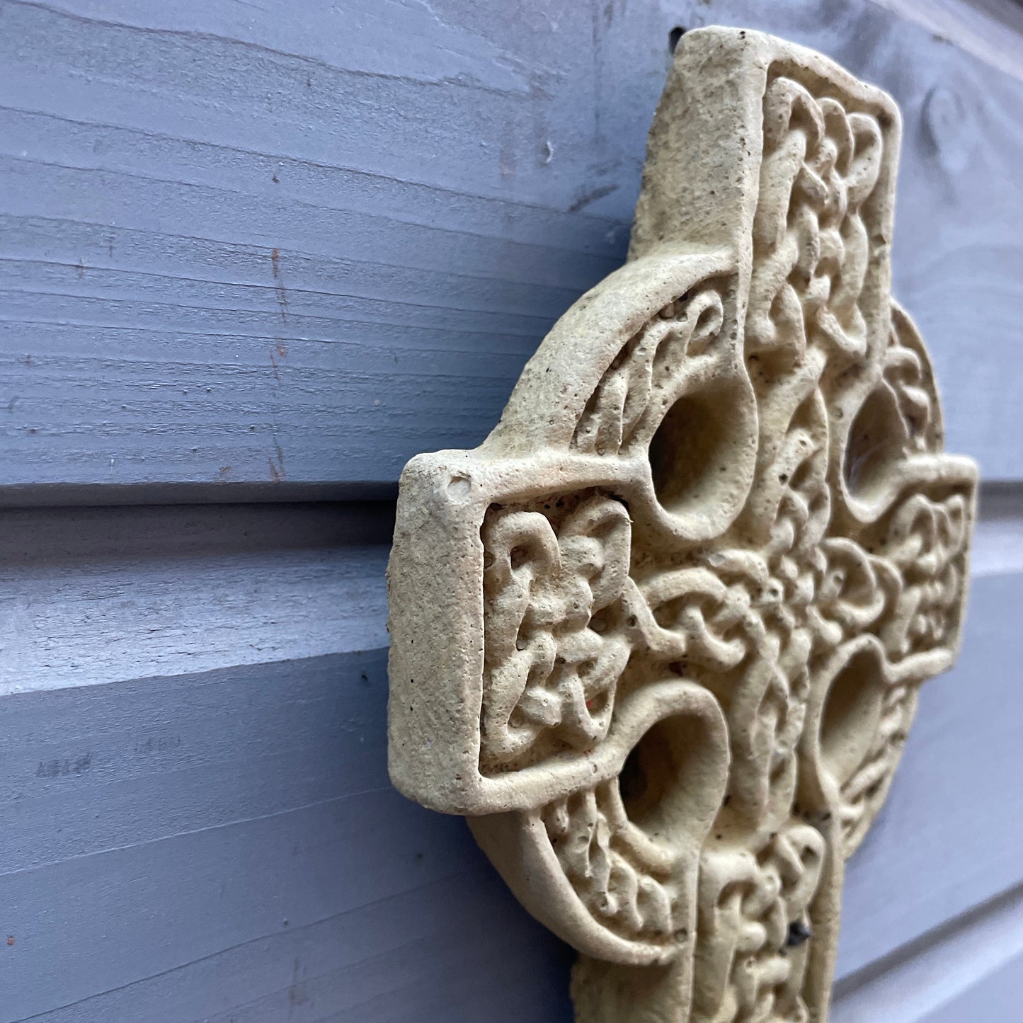 Plain Memento Mori / Medieval Style Sculpture / Gothic Celtic Cross Wall Art Plaque