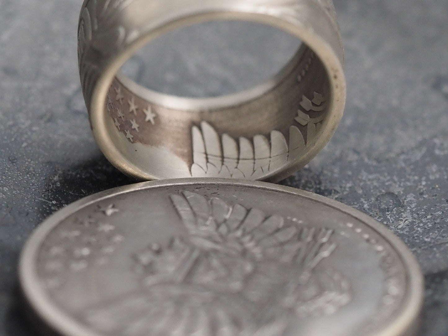 Original Memento Mori Design, Vanitas Skull Silver Plague Mourning Ring - A Heavy Hand Forged, Gothic Gift For Him Or Her - Silver Covered