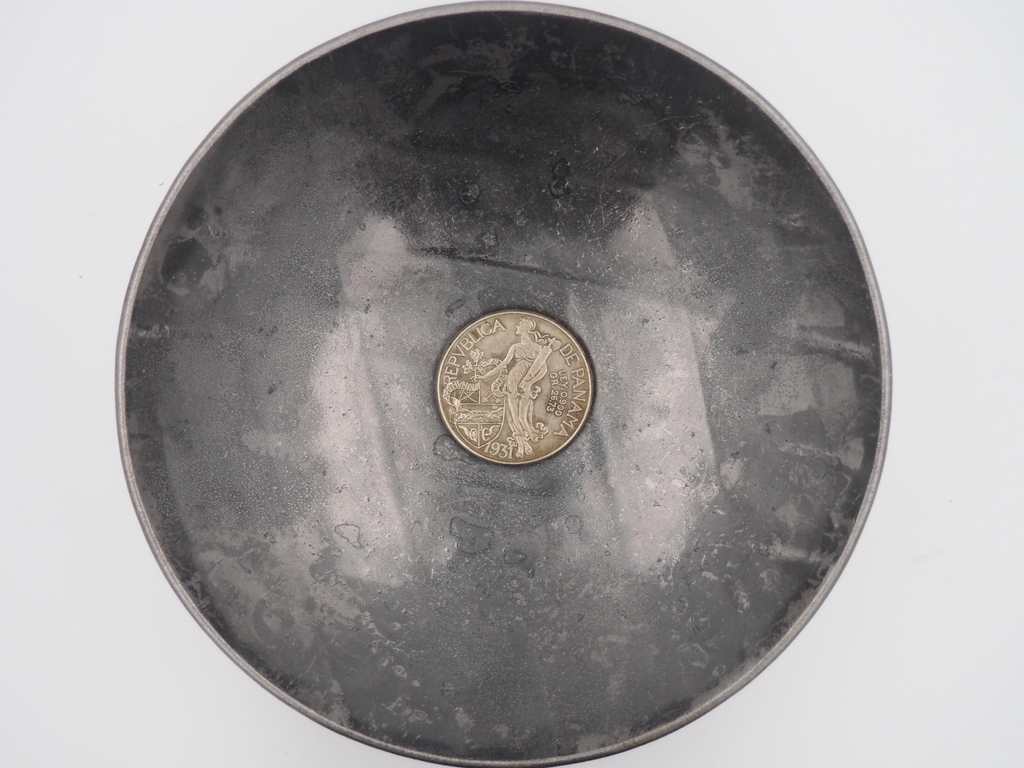 Hand Struck Panama VN Balboa Skull Coin - Mexican Silver Republica De Panama - MementoMori/Skeleton .999 Silver Plated Replica Token/Medal