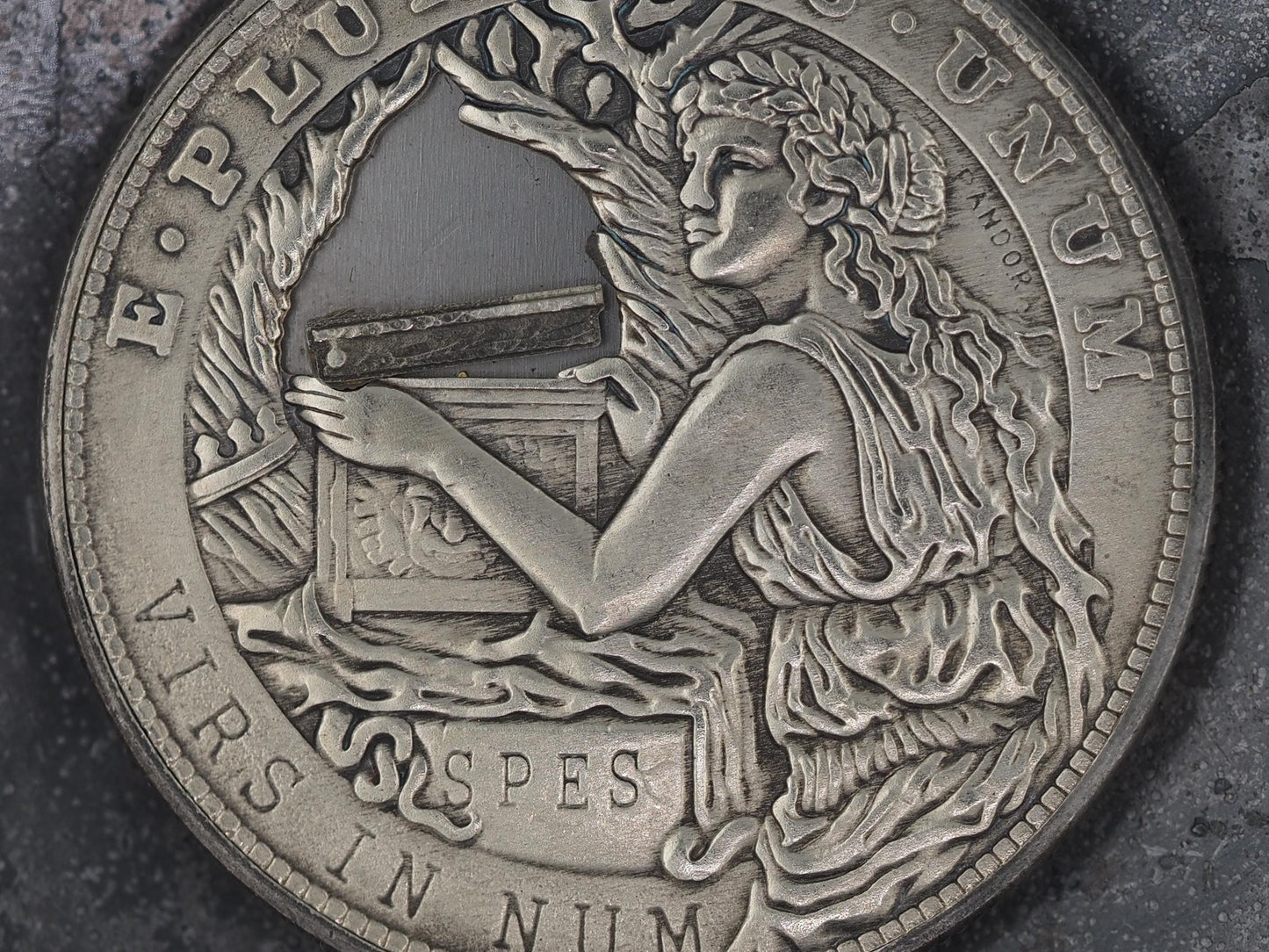 Unique Mechanical Morgan Dollar Pandora's Box / Greek Myth .999 Silver Plated Replica Coin With Mechanism Movement