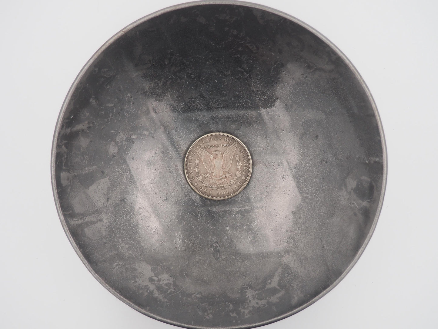 Hand Struck Morgan Silver Dollar Death Smiles Airforce Pilot Skull Coin - He Who Dares Wins .999 Silver Plated Replica Coin/Token/Medal