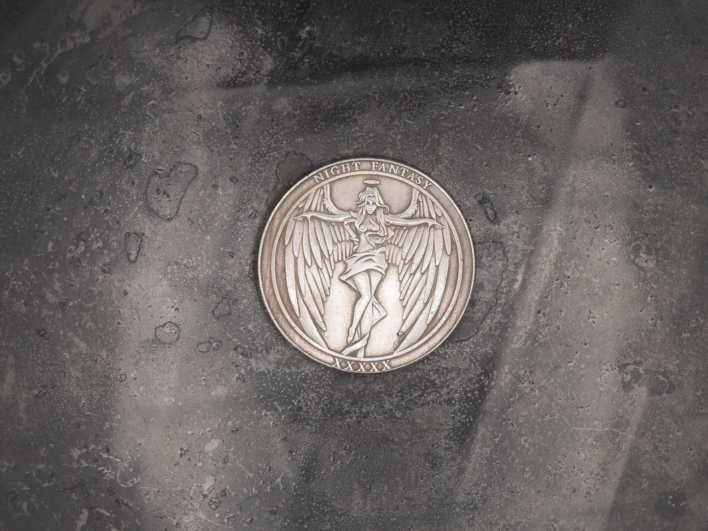 Hand Struck Silver Plated Coin: Good Or Naughty Night Fantasy Coin Curio Replica Coin