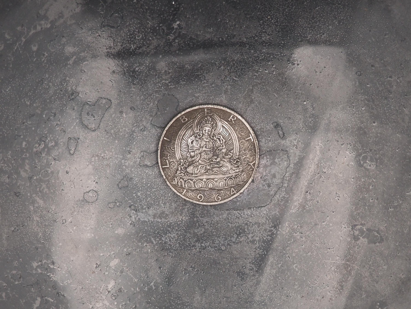 Hand Struck Half Dollar Carved Buddha Of Enlightenment - Replica Coin