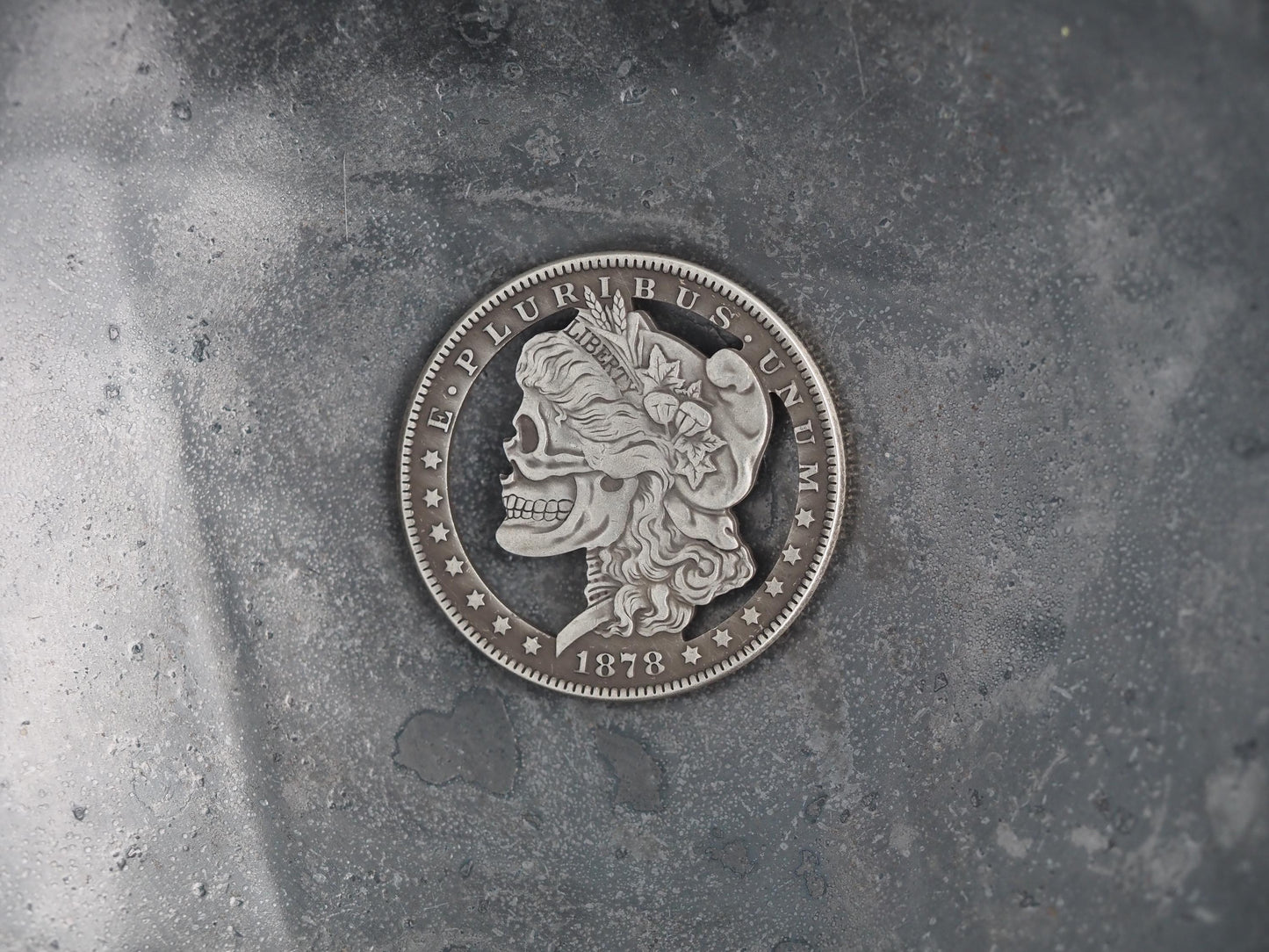 Cut Skulled Morgan Face Morgan Hobo Coin - Memento Mori/Vanitas/Gothic/Masonic/Cult/Occult/Death/Fun/Gift – Collectible Or Pendant