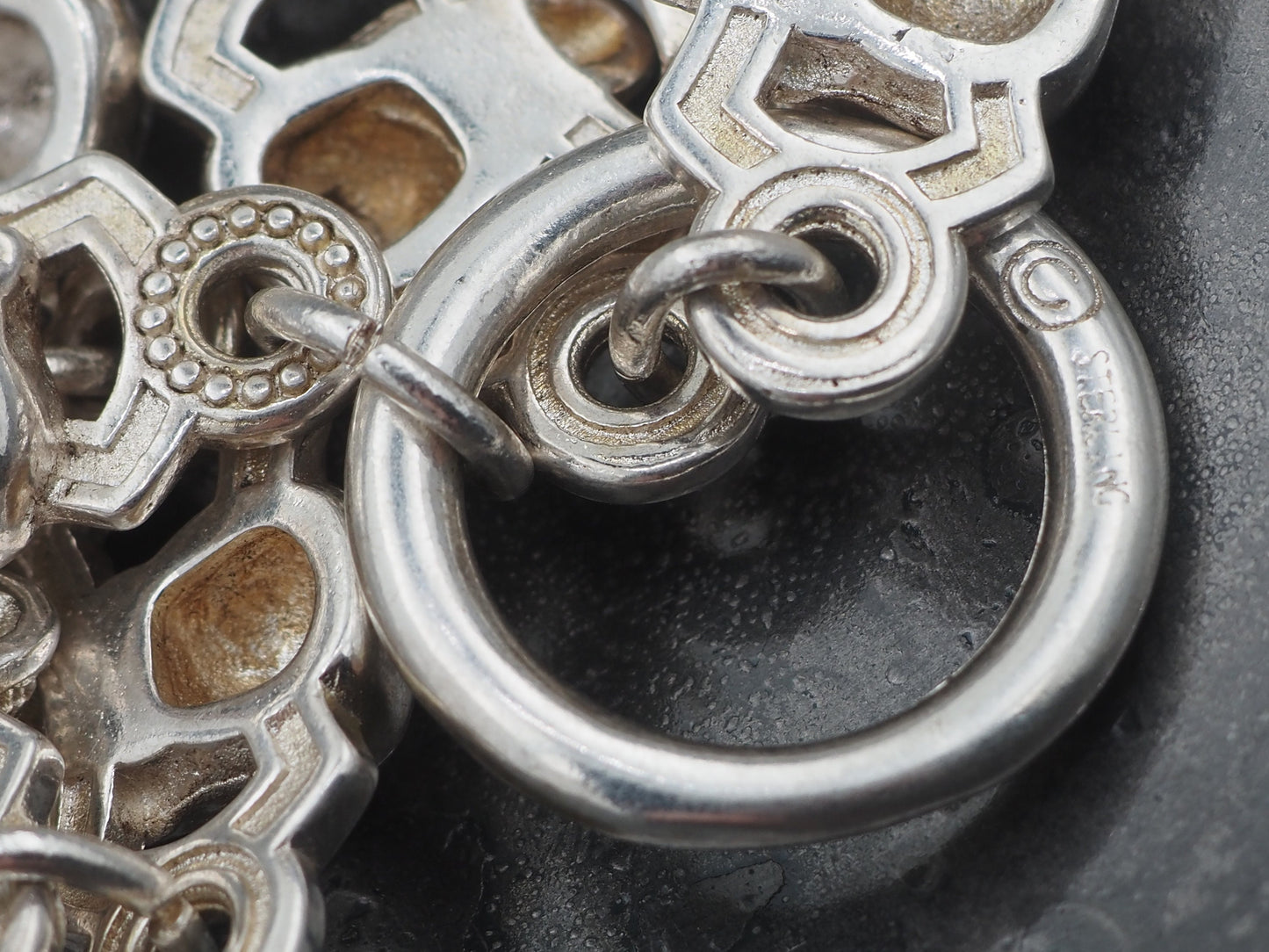 Original Memento Mori Design, Vanitas Skull Silver T-Bar Bracelet - A Heavy Hand Forged, Gothic Gift For Him Or Her - Silver Covered