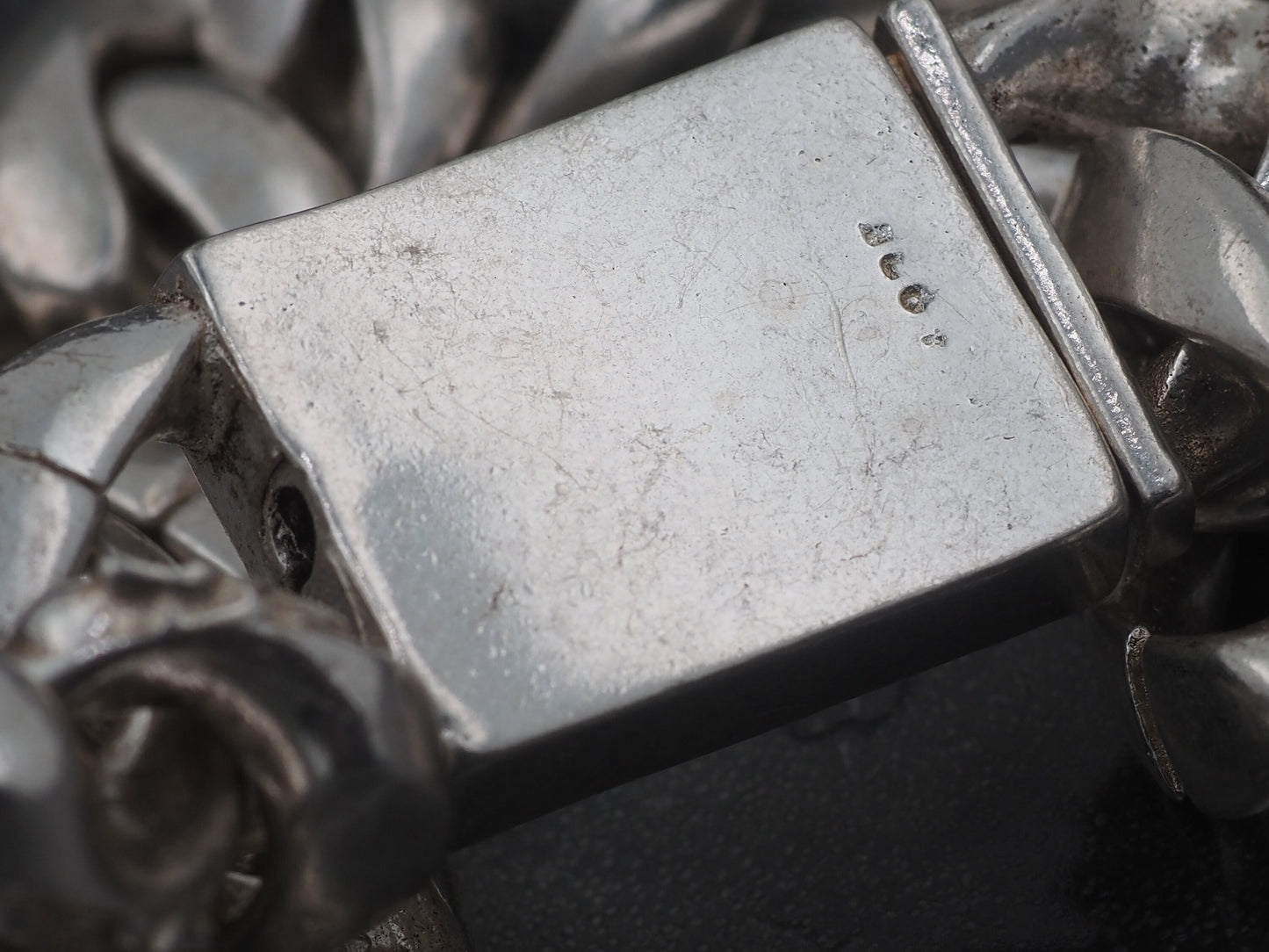 Original Memento Mori Design, Vanitas Reaper Skull Silver Curb Bracelet - A Heavy Hand Forged, Gothic Gift For Him Or Her - Silver Covered