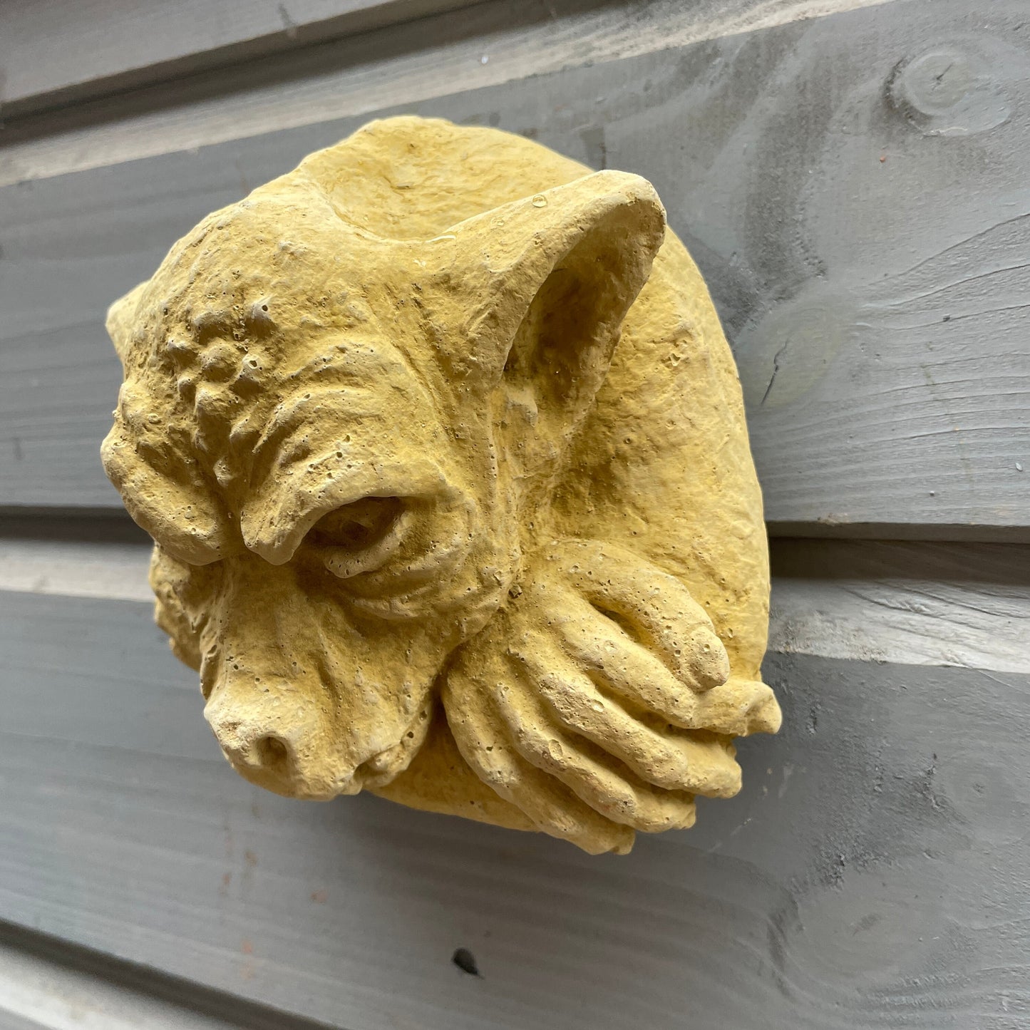 Plain Memento Mori / Medieval Style Sculpture / Gothic Church Gargoyle Wall Art Plaque