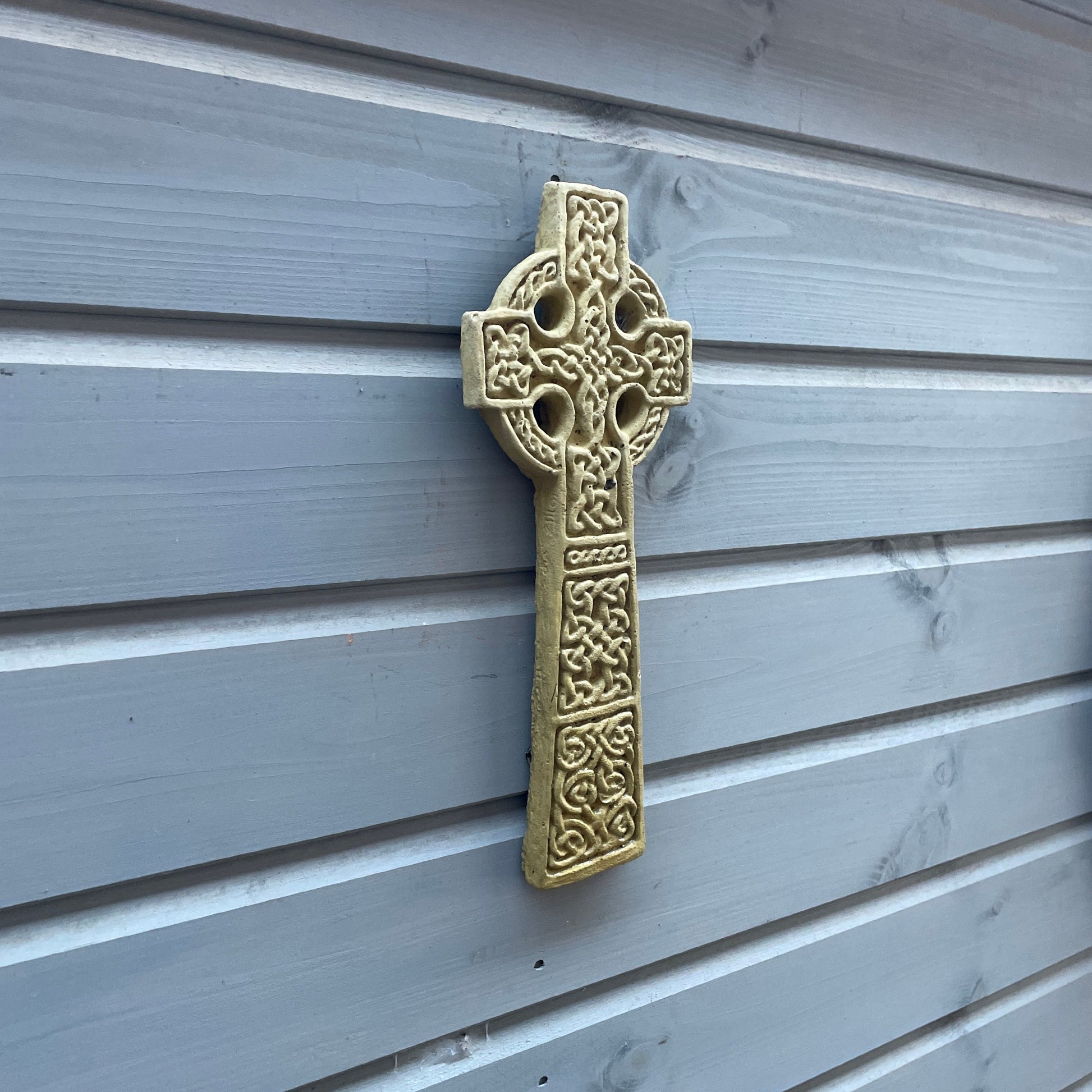 Plain Memento Mori / Medieval Style Sculpture / Gothic Celtic Cross Wall Art Plaque