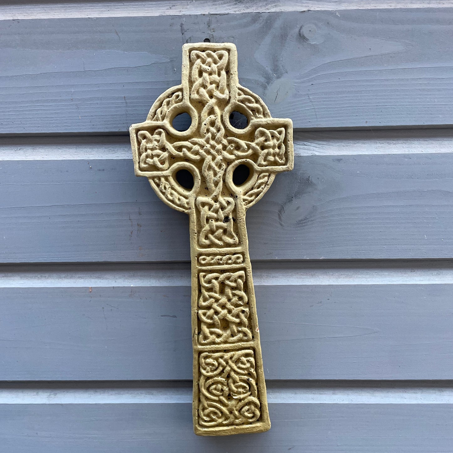 Plain Memento Mori / Medieval Style Sculpture / Gothic Celtic Cross Wall Art Plaque