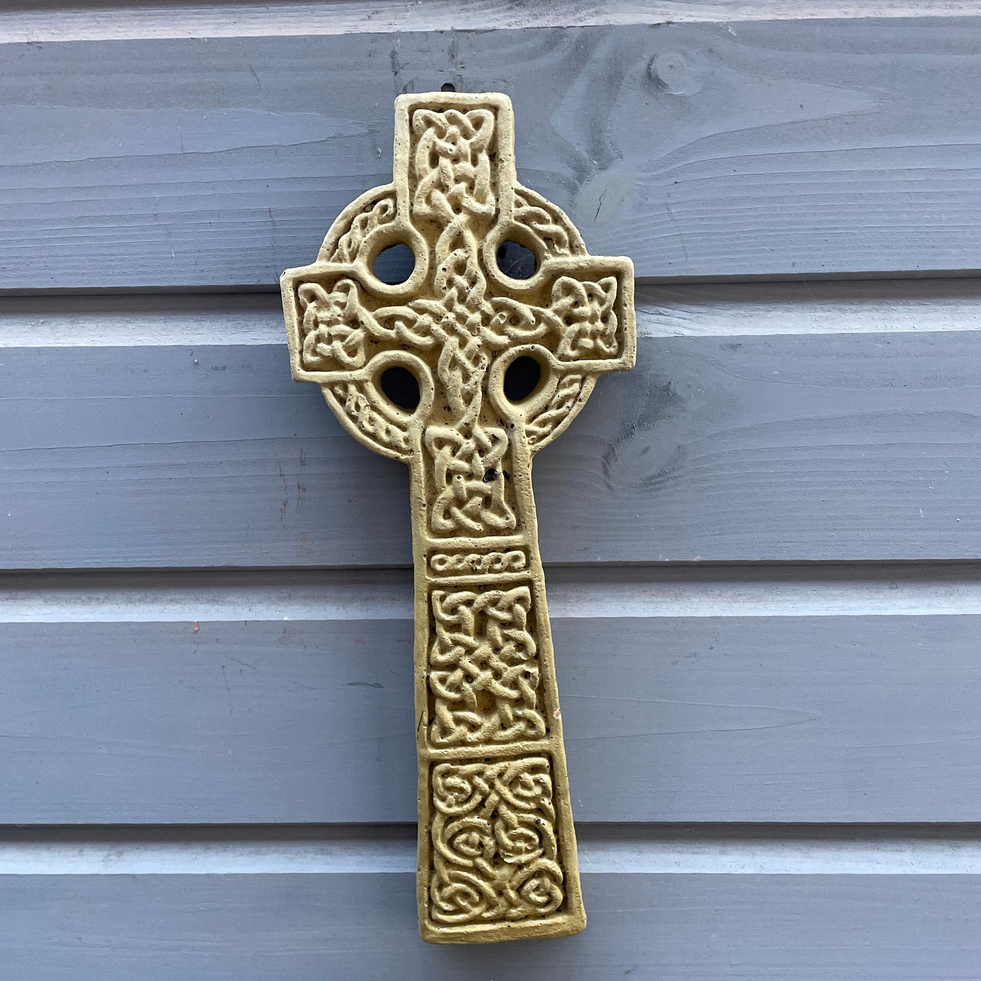 Plain Memento Mori / Medieval Style Sculpture / Gothic Celtic Cross Wall Art Plaque