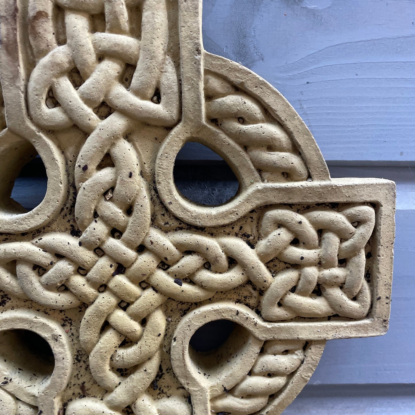 Plain Memento Mori / Medieval Style Sculpture / Large Gothic Celtic Cross Wall Art Plaque