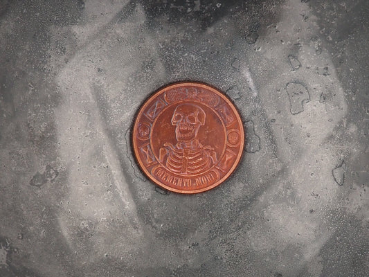 Hand Struck Memento Mori Plague Token - Skull/Vanitas/Death/Medal Antique Copper Finished Unique Collectors Coin