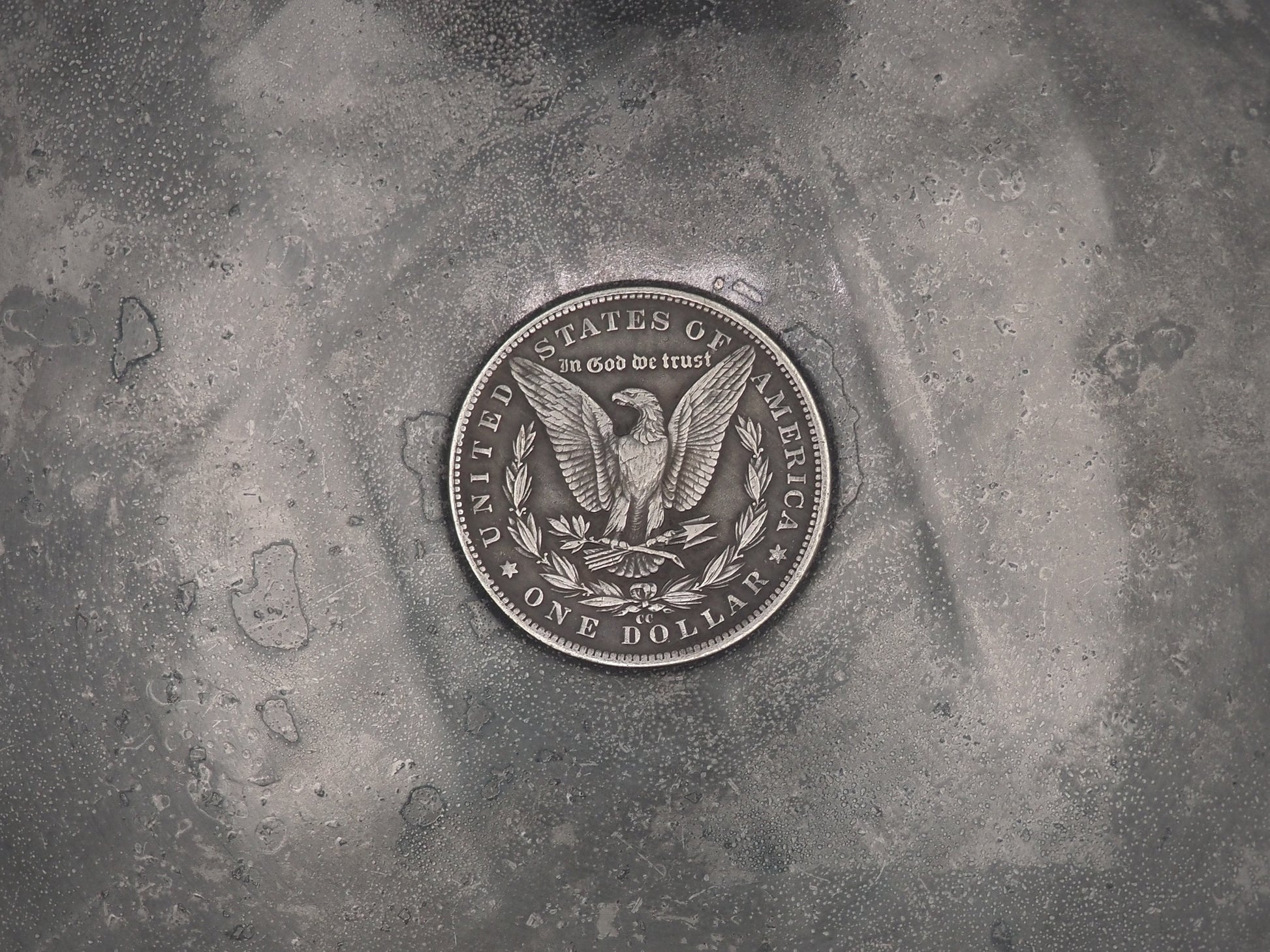 Hand Struck Skeleton Rocker Skull With Slash Hat - U.S.A. Morgan Dollar .999 Plated Replica Coin/Token For A Cabinet Of Curiosities