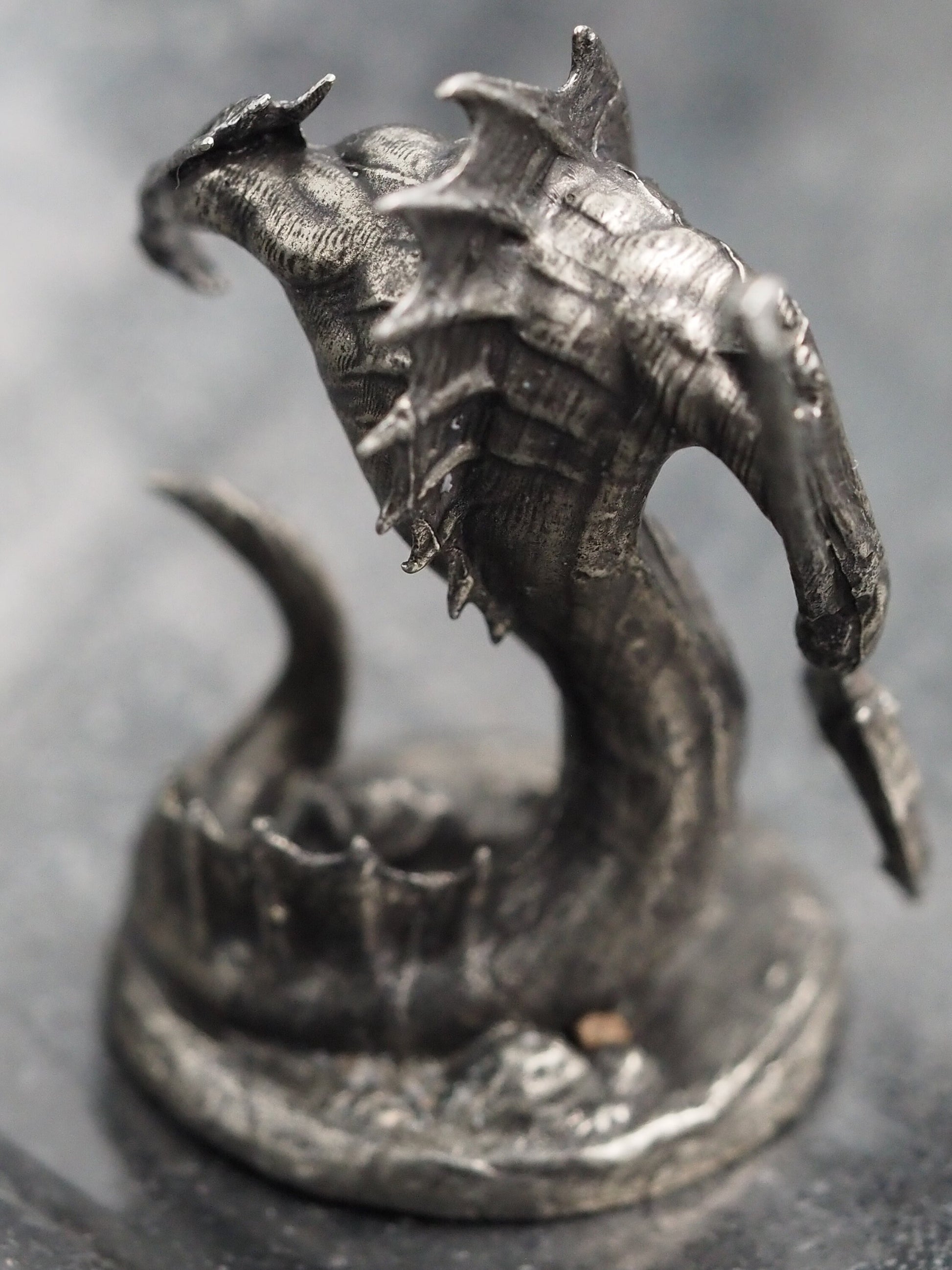 Naga A Sea Monster Of The Deep - A Beast Born Of Water And Darkness From The Belly Of The Ocean - A Cosmic Fantasy White-Metal Mini Figure