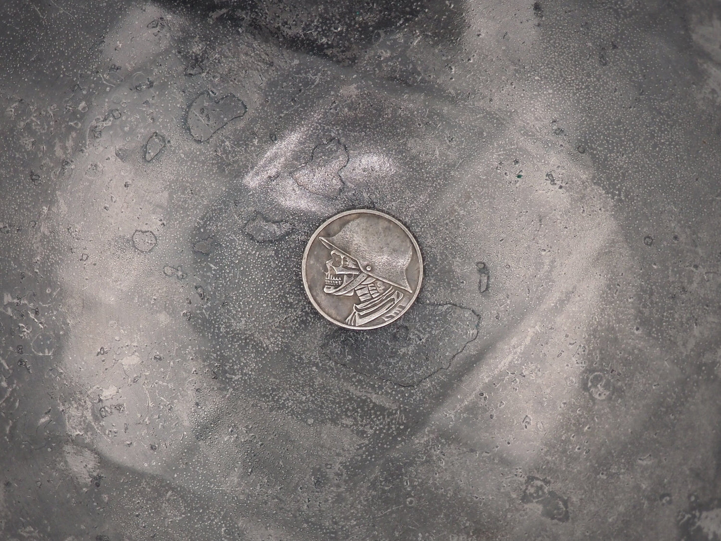 Hand Struck Buffalo/Military Nickel Carved/Hobo/Skull/Vanitas/MementoMori/Liberty .999 Silver Plated Replica Coin/Token/Medal