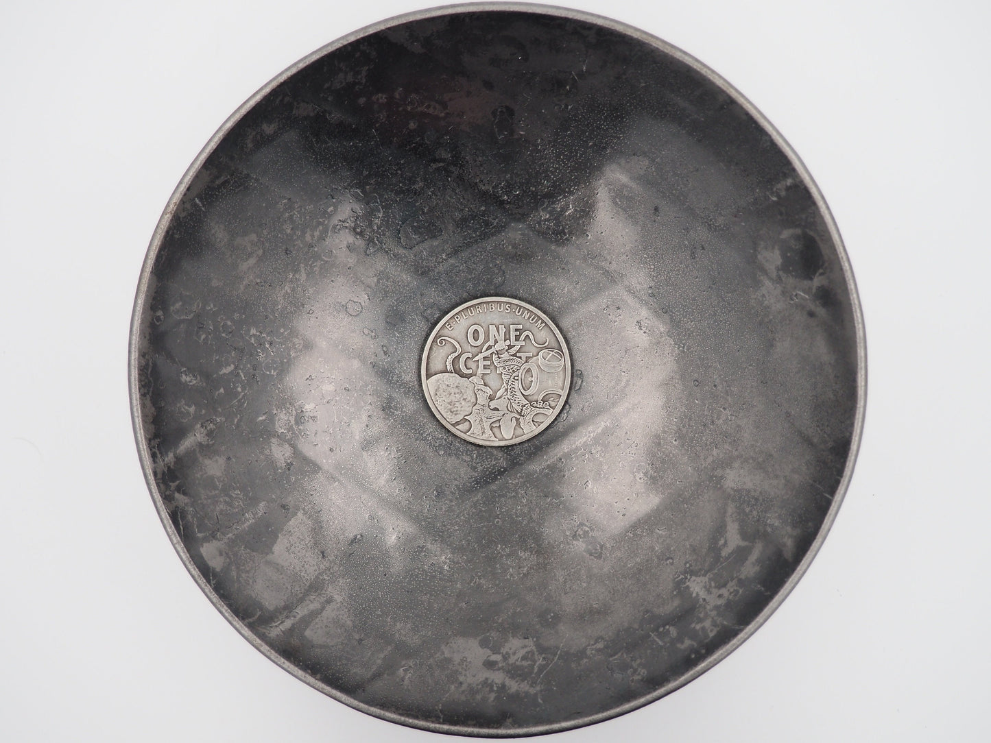 Hand Struck Large Unique One Cent - Kraken/Skull/Vanitas/MementoMori/Underwater Silver Plated .999 Replica Coin/Token/Medal