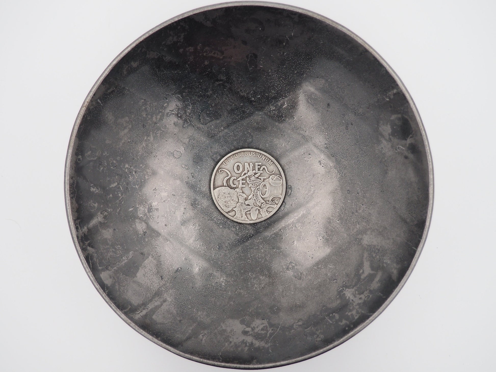 Hand Struck Large Unique One Cent - Kraken/Skull/Vanitas/MementoMori/Underwater Silver Plated .999 Replica Coin/Token/Medal