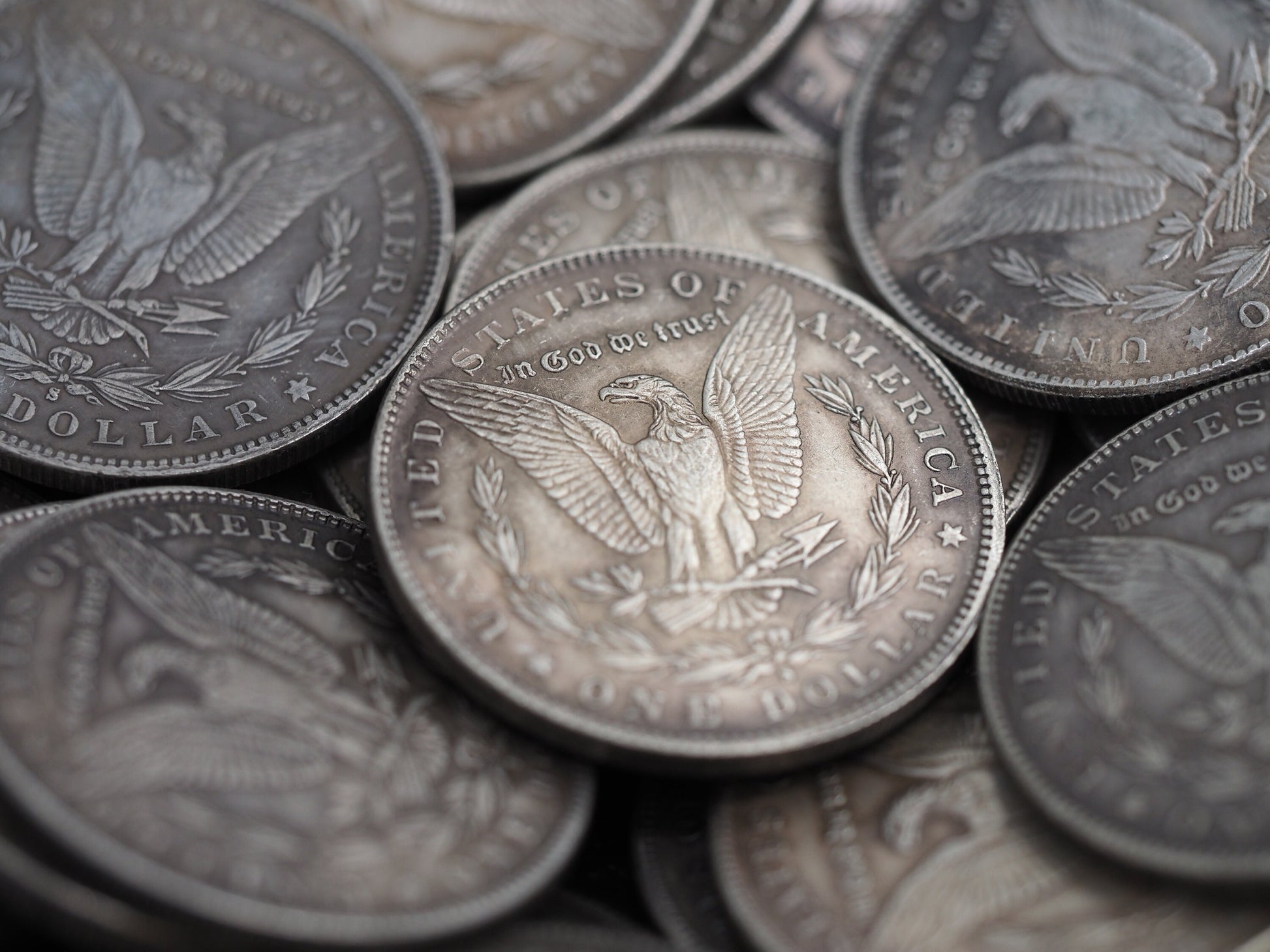 Bulk Collection - 48 Morgan Dollar Token/Coin/Metal Blanks - For Hobo Engraving & Carving - .999 Plated Replica Curio's - Crafts/Hobby