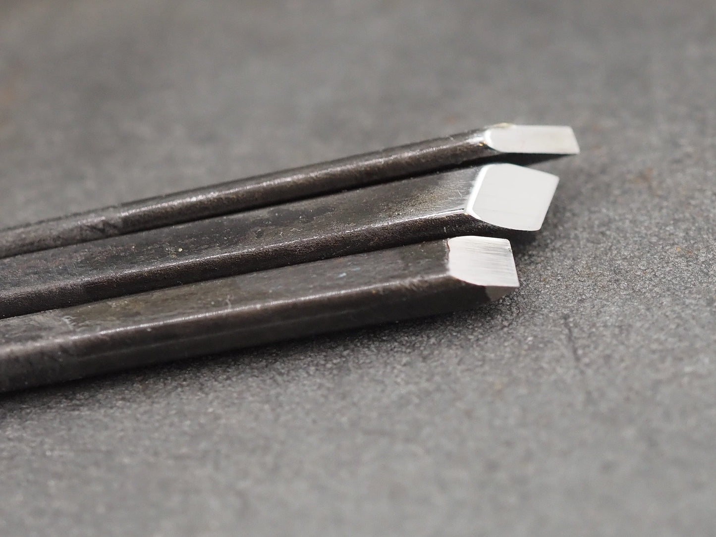 Set Of 3 High-Grade Steel Chasing Chisel Cutting Tools - Leather Working, Stone, Metal Hobo Coin Carving, Blacksmithing & Engraving