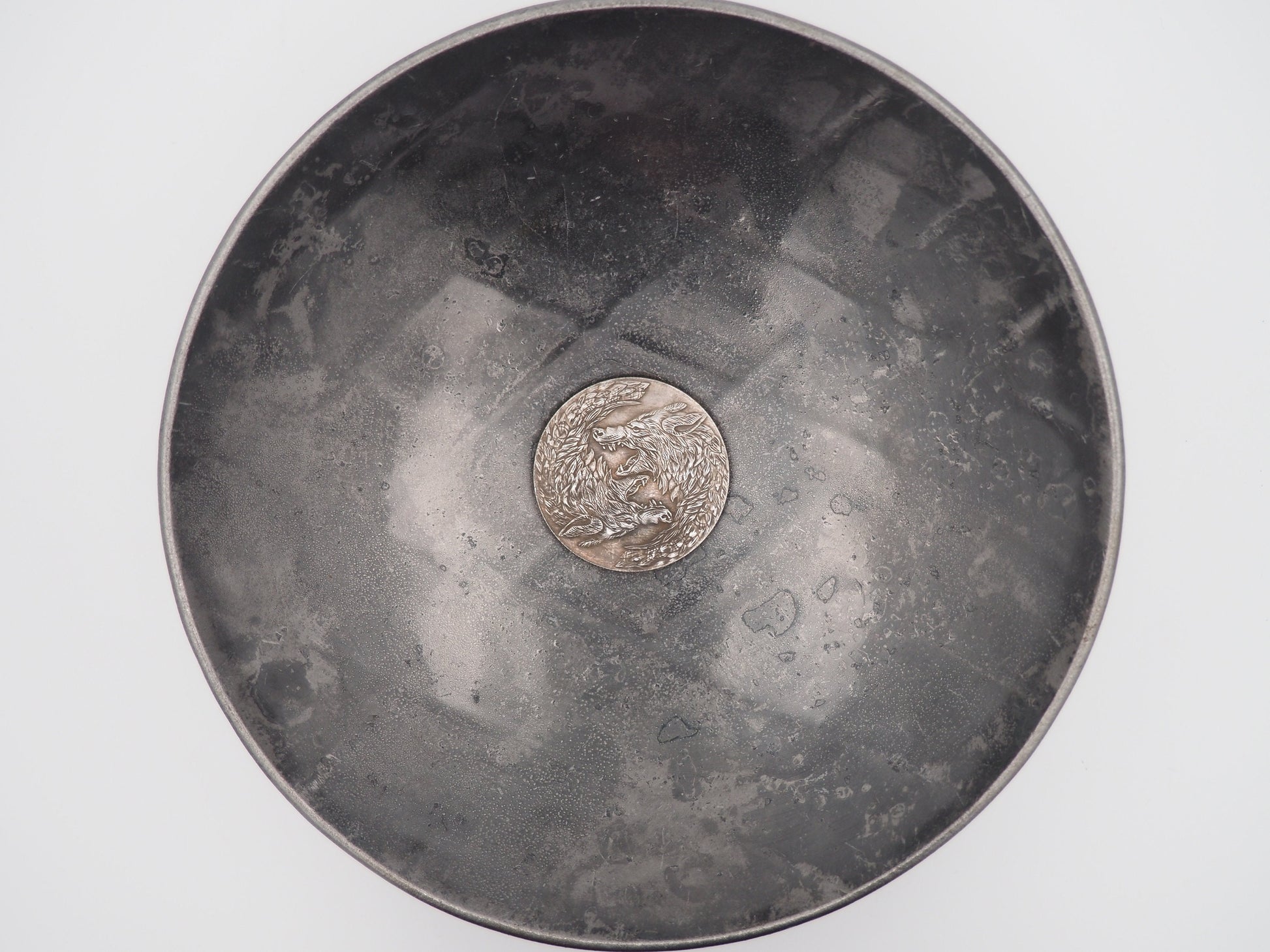 Hand Struck Morgan Silver Dollar Carved Wolf - Native/Nature/Twilight/Wolves/Werwolf .999 Silver Plated Replica Coin/Token/Medal