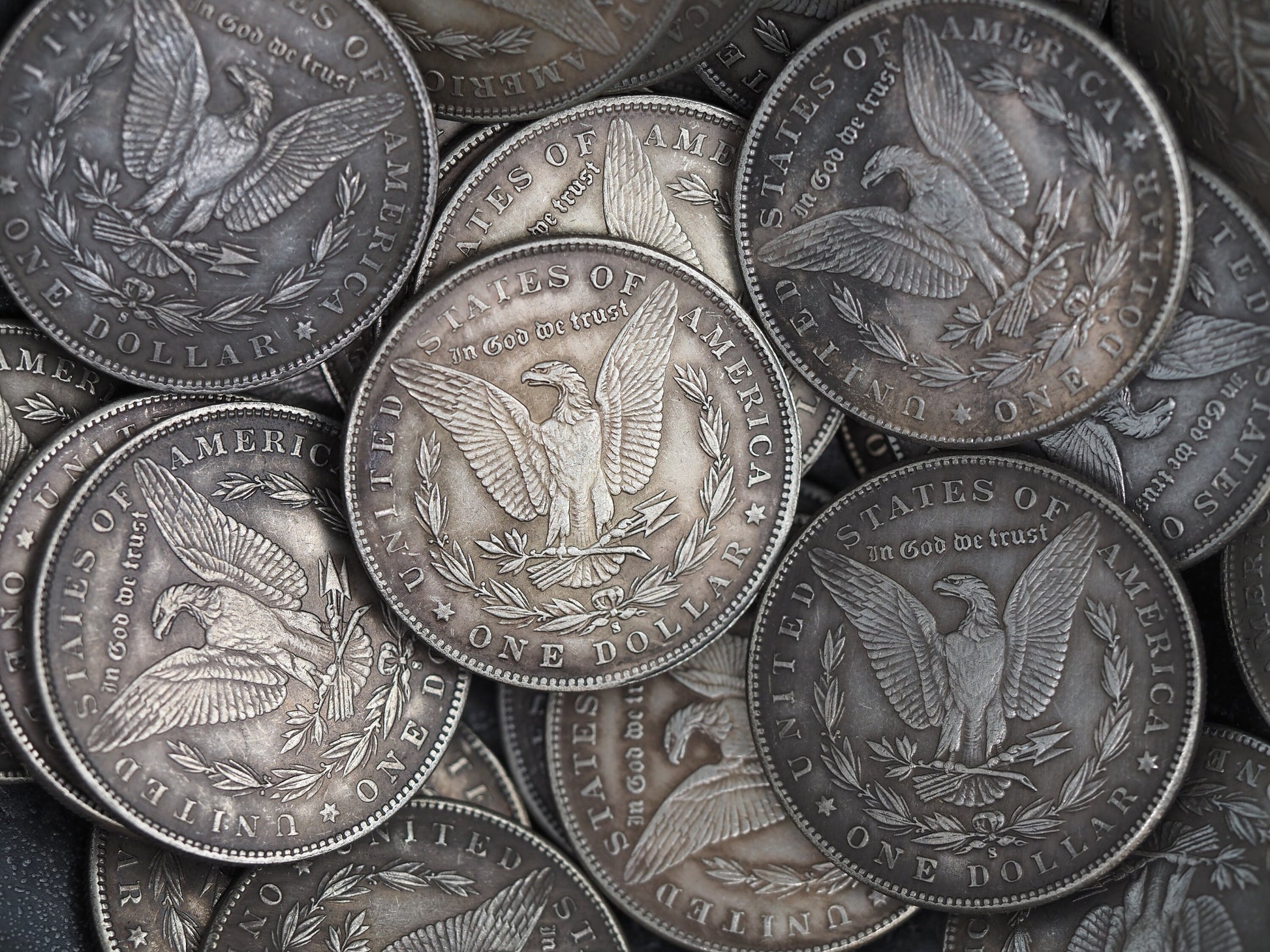 Bulk Collection - 96 Morgan Dollar Token/Coin/Metal Blanks - For Hobo Engraving & Carving - .999 Plated Replica Curio's - Crafts/Hobby