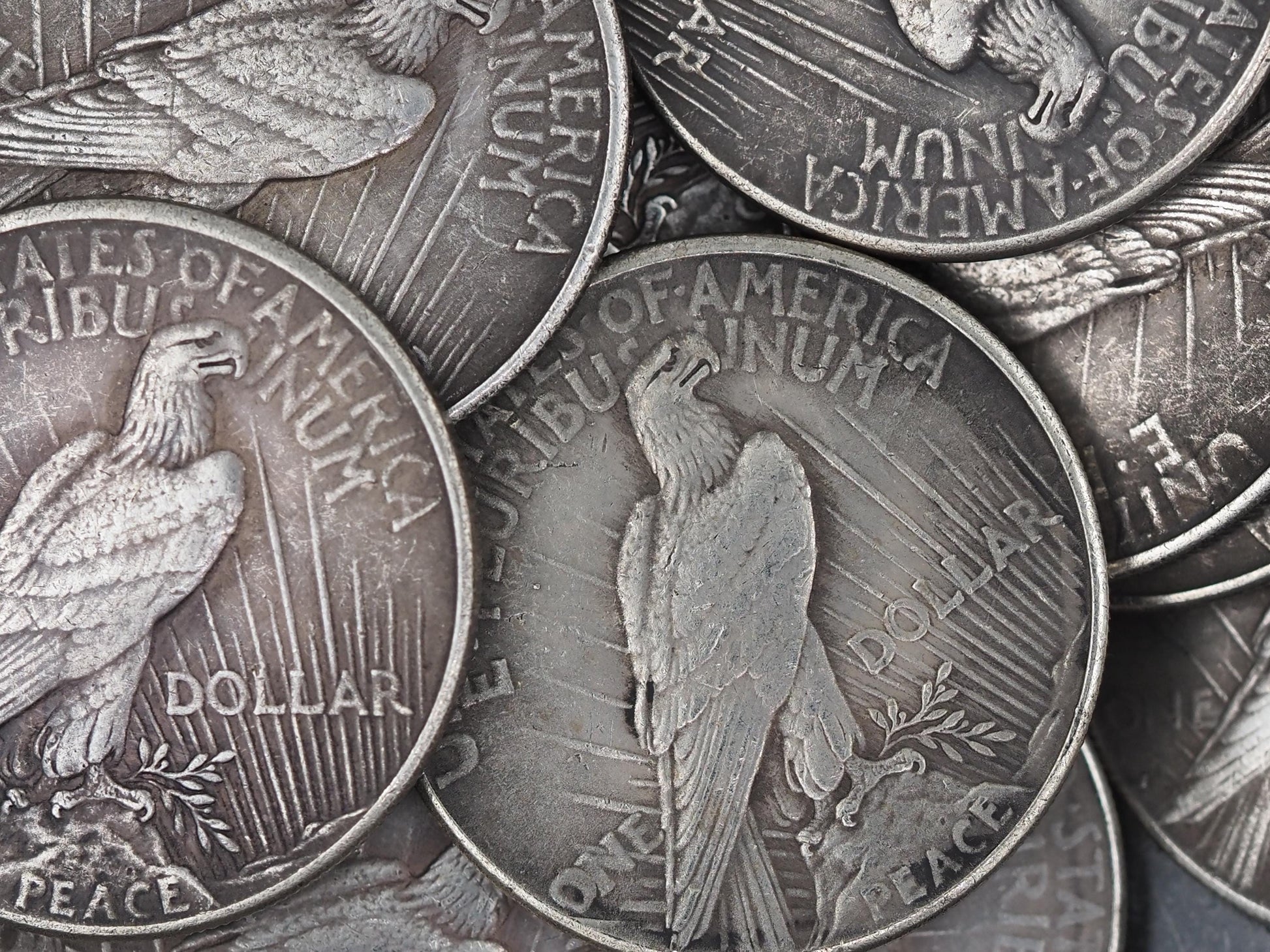 Bulk Collection - 75 Peace Dollar Token/Coin/Metal Blanks - For Hobo Engraving & Carving - .999 Plated Replica Curio's - Crafts/Hobby