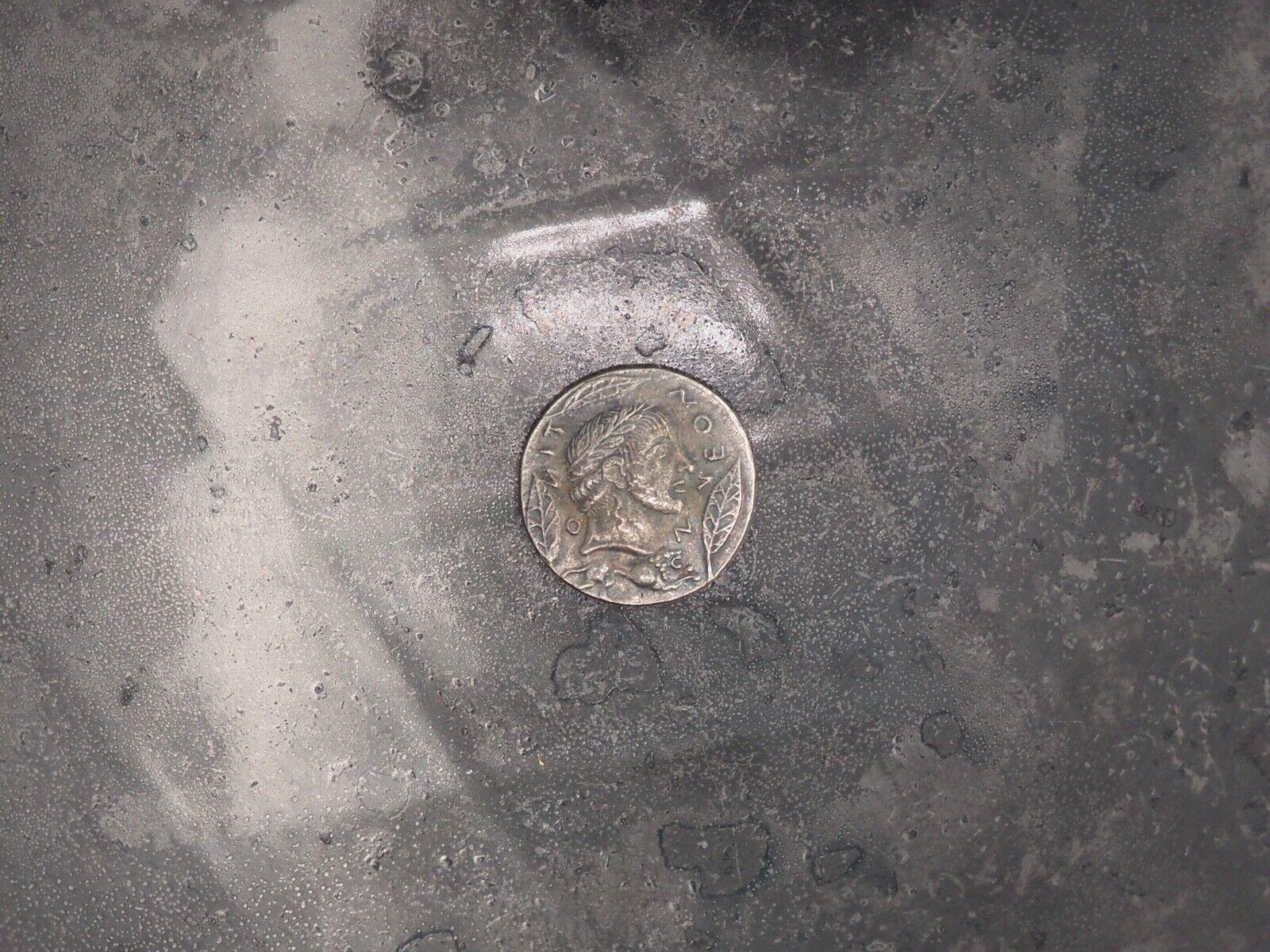 Replica of Ancient Greek Coin in Silver Plating - Great Collectable Or For RPG Gaming Counter - Grand Tour Type (M)