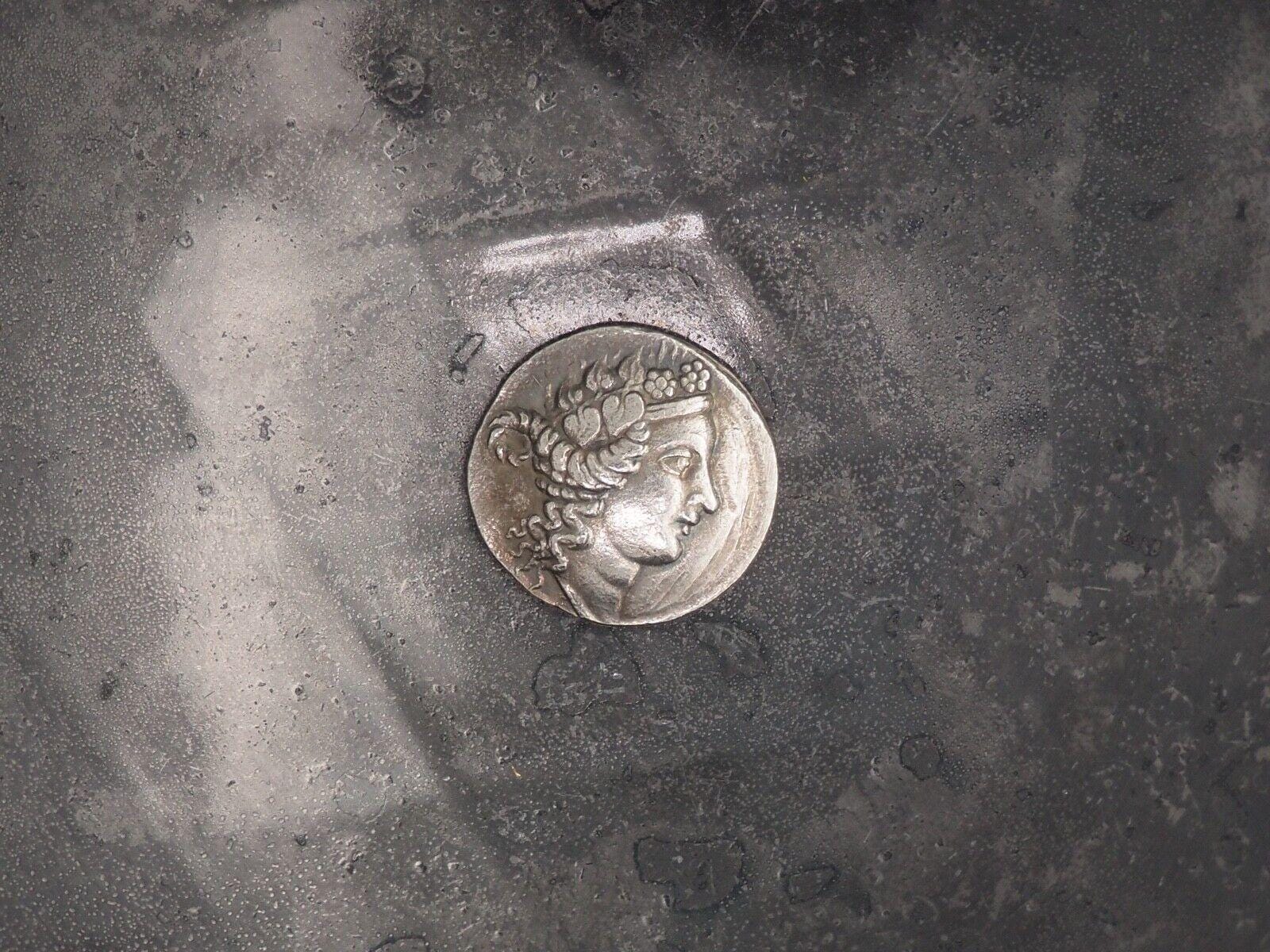 Replica of Ancient Greek Coin in Silver Plating - Great Collectable Or For RPG Gaming Counter - Grand Tour Type (B)