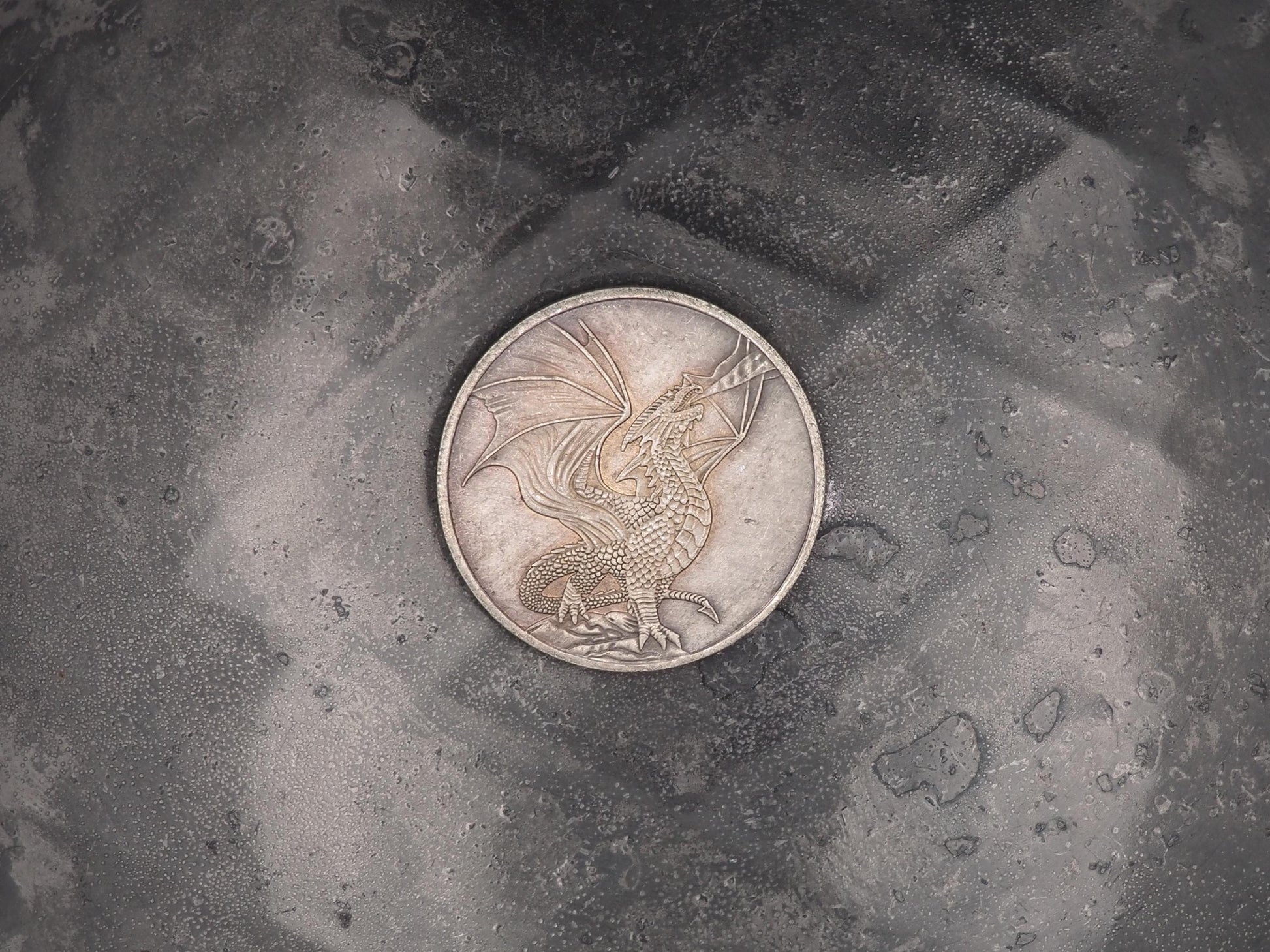 Hand Struck Dragon - Dungeons And Dragons D&S RPG MTG Themed U.S.A. Morgan Dollar .999 Plated Coins/Token - Gaming, Dice, Board Piece