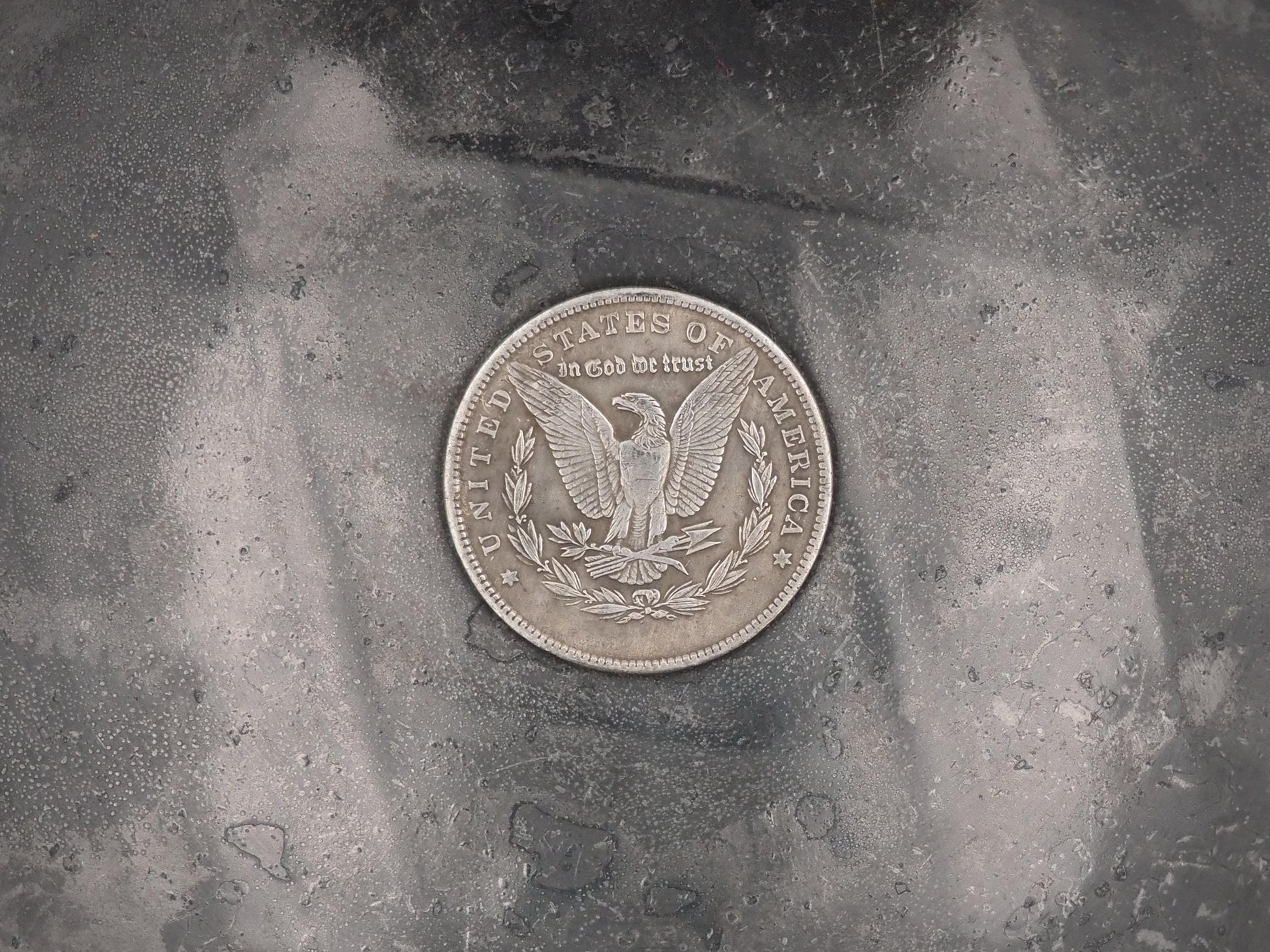Hand Struck Morgan Dollar - Skulled Spider - MementoMori/Death .999 Silver Plated Replica Coin/Token/Medal