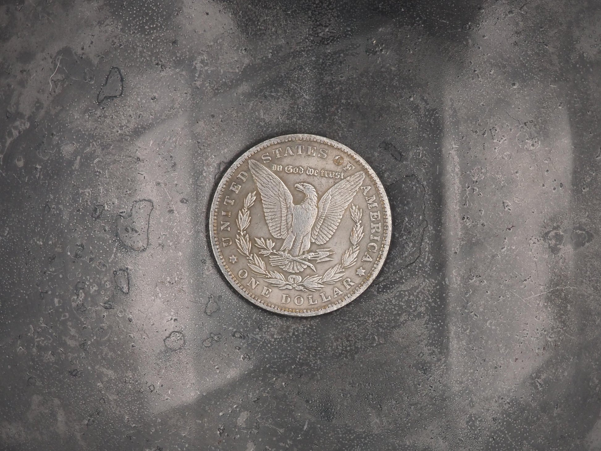 Hand Struck Mysterious Of Egyptian Tomb All Seeing Eye - U.S.A. Morgan Dollar .999 Plated Replica Coin/Token For A Cabinet Of Curiosities