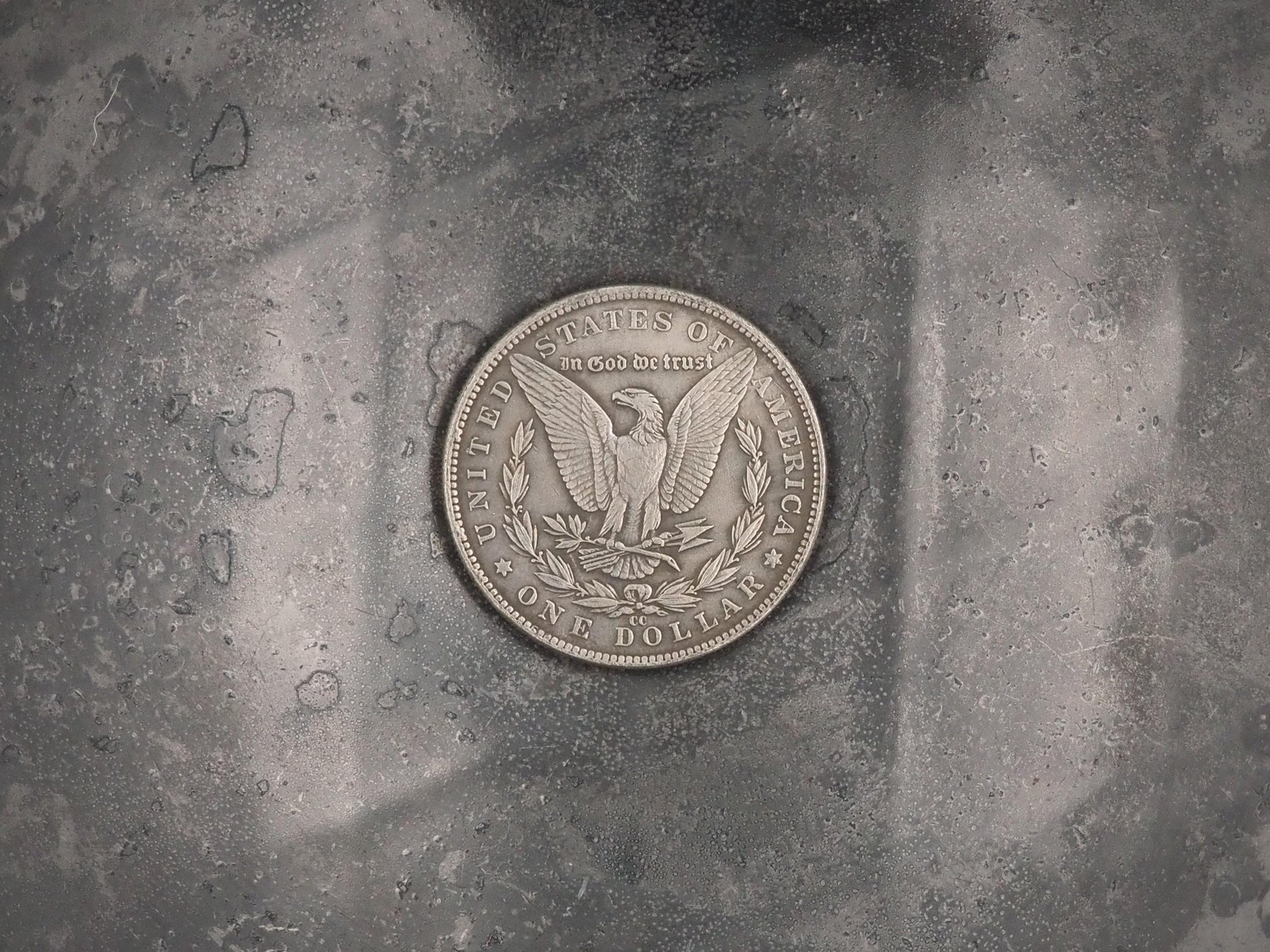 Hand Struck Aztec Tribal Head Hunter - U.S.A. Morgan Dollar .999 Plated Replica Coin/Token For A Cabinet Of Curiosities