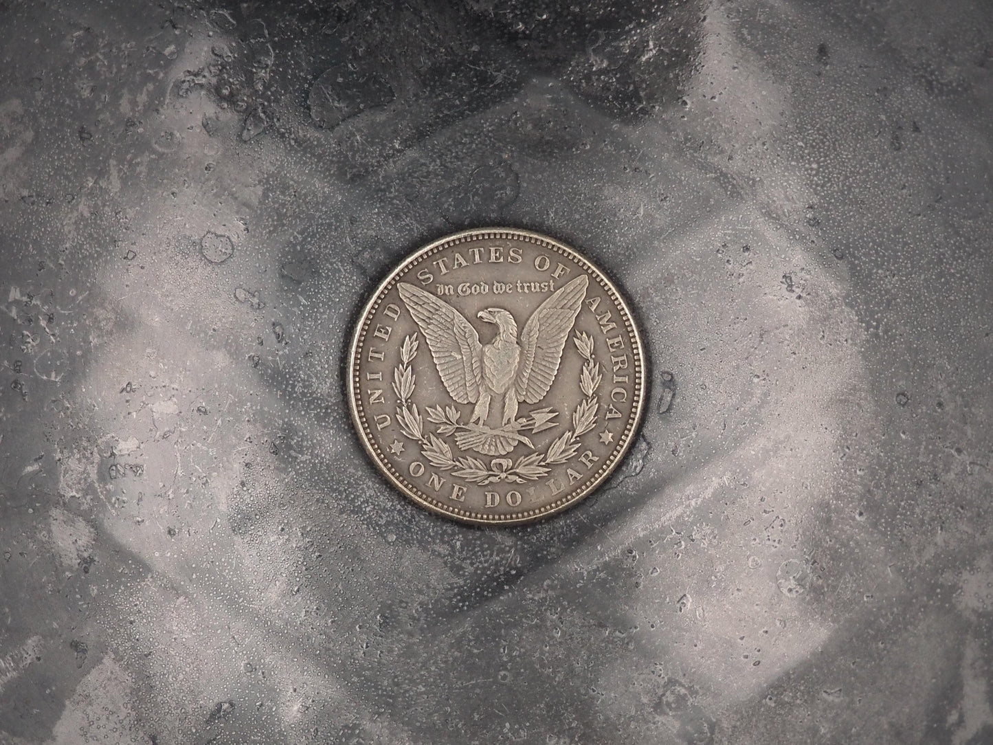 Hand Struck Morgan Silver Dollar - Vampire Skull Sigil - Spirit/Apocalypse/Rapture/D&D, RPG, MTG Gaming Coin/Token/Medal