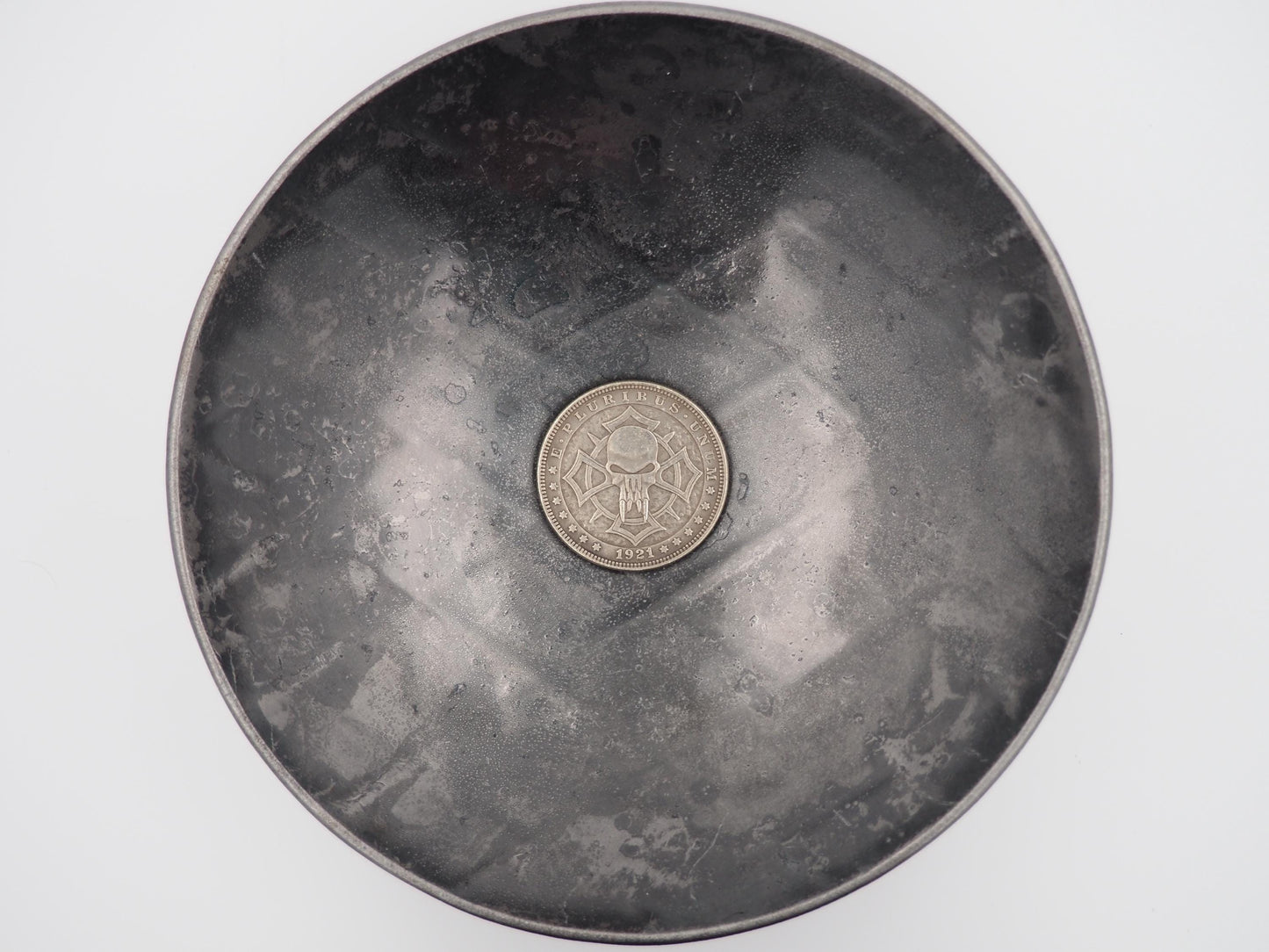 Hand Struck Morgan Silver Dollar - Vampire Skull Sigil - Spirit/Apocalypse/Rapture/D&D, RPG, MTG Gaming Coin/Token/Medal