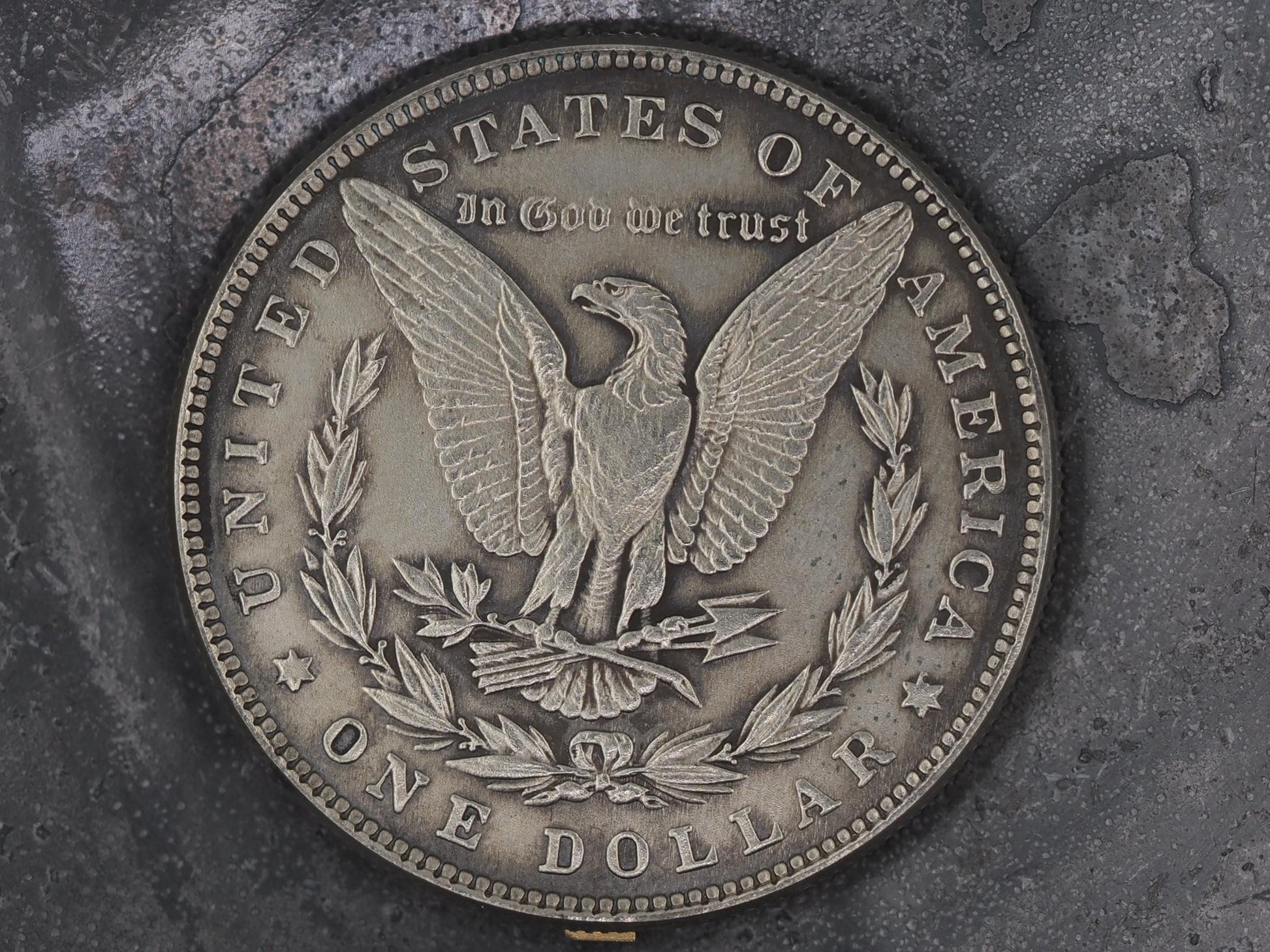 Unique Mechanical Morgan Dollar Hidden Bitcoin / Crypto .999 Silver Plated Replica Coin With Mechanism Movement