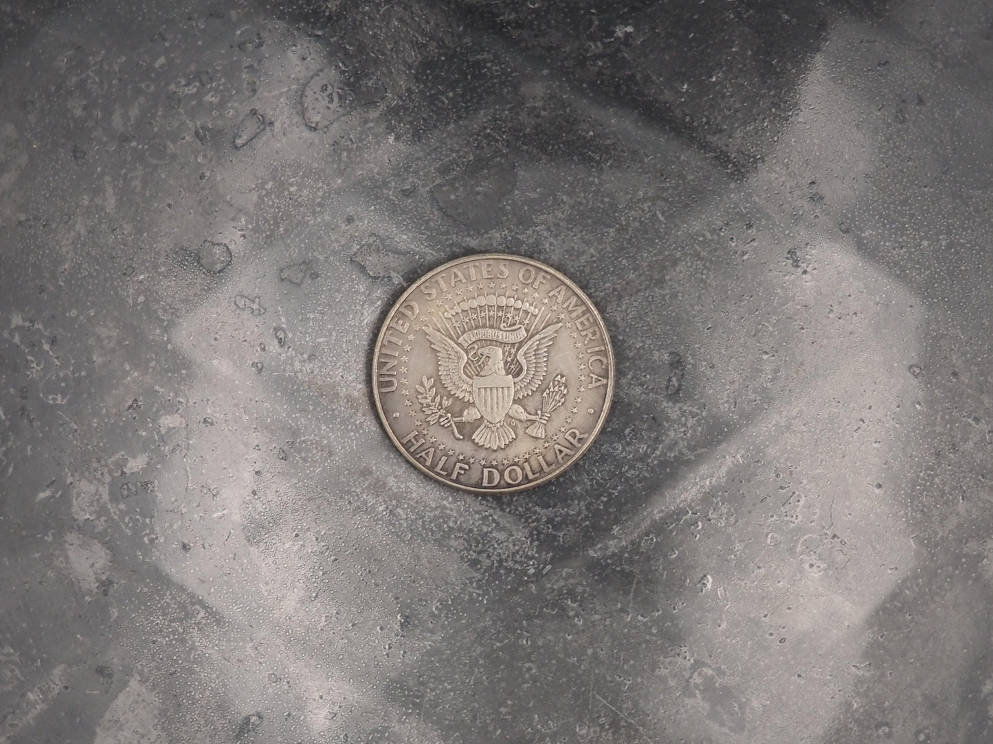 Hand Struck Half Dollar Carved President - Liberty "1964" - Skull/Vanitas/MementoMori/Death .999 Silver Plated Replica Coin