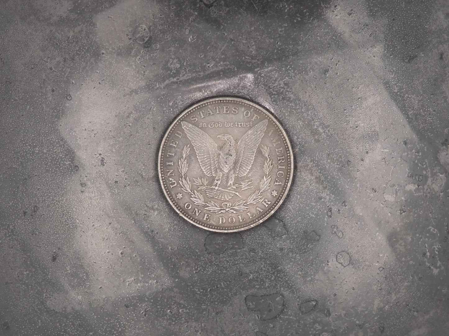 Hand Struck Morgan Silver Dollar - Necrophidius Death Worm - Skeletal Snake The A Skull Of A Human - D&D, RPG, MTG Gaming Coin/Token/Medal