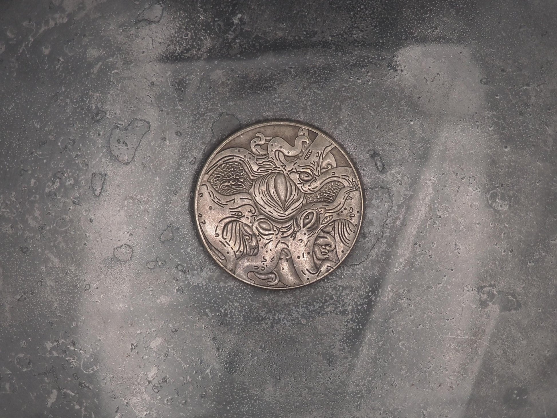 Hand Struck Yog-Sothoth Elder God Morgan Dollar Replica Coin - D And D Dungeons And Dragons Counter/Board Piece