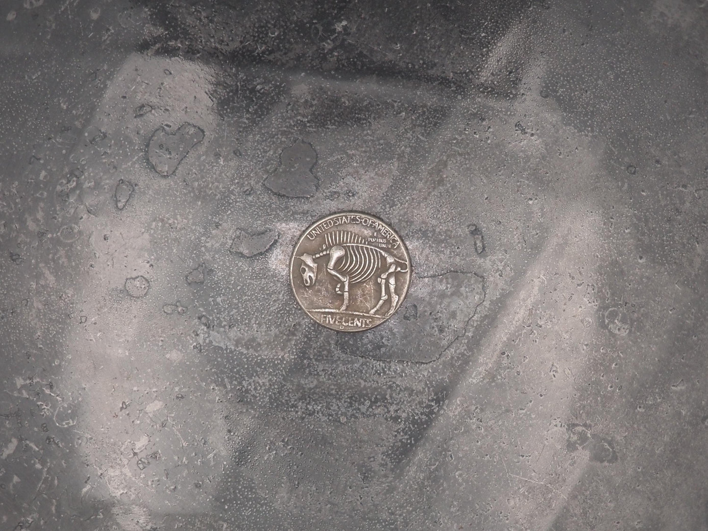 Hand Struck Buffalo/Grim Reaper Skull/Skeleton Nickel Carved/Hobo/Skull/Vanitas/MementoMori/Liberty .999 Silver Plated Replica Coin/Token