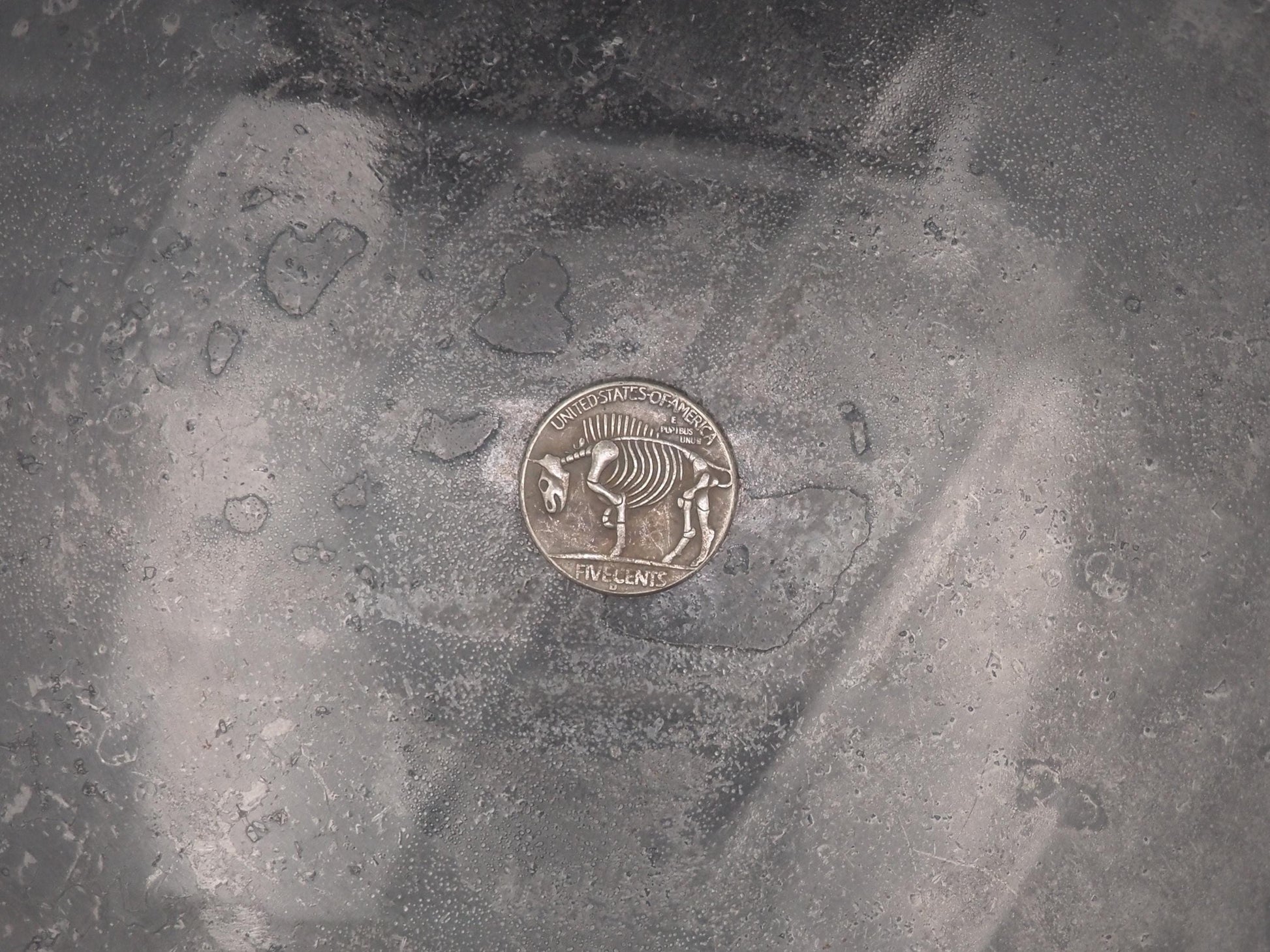 Hand Struck Buffalo/Grim Reaper Skull/Skeleton Nickel Carved/Hobo/Skull/Vanitas/MementoMori/Liberty .999 Silver Plated Replica Coin/Token