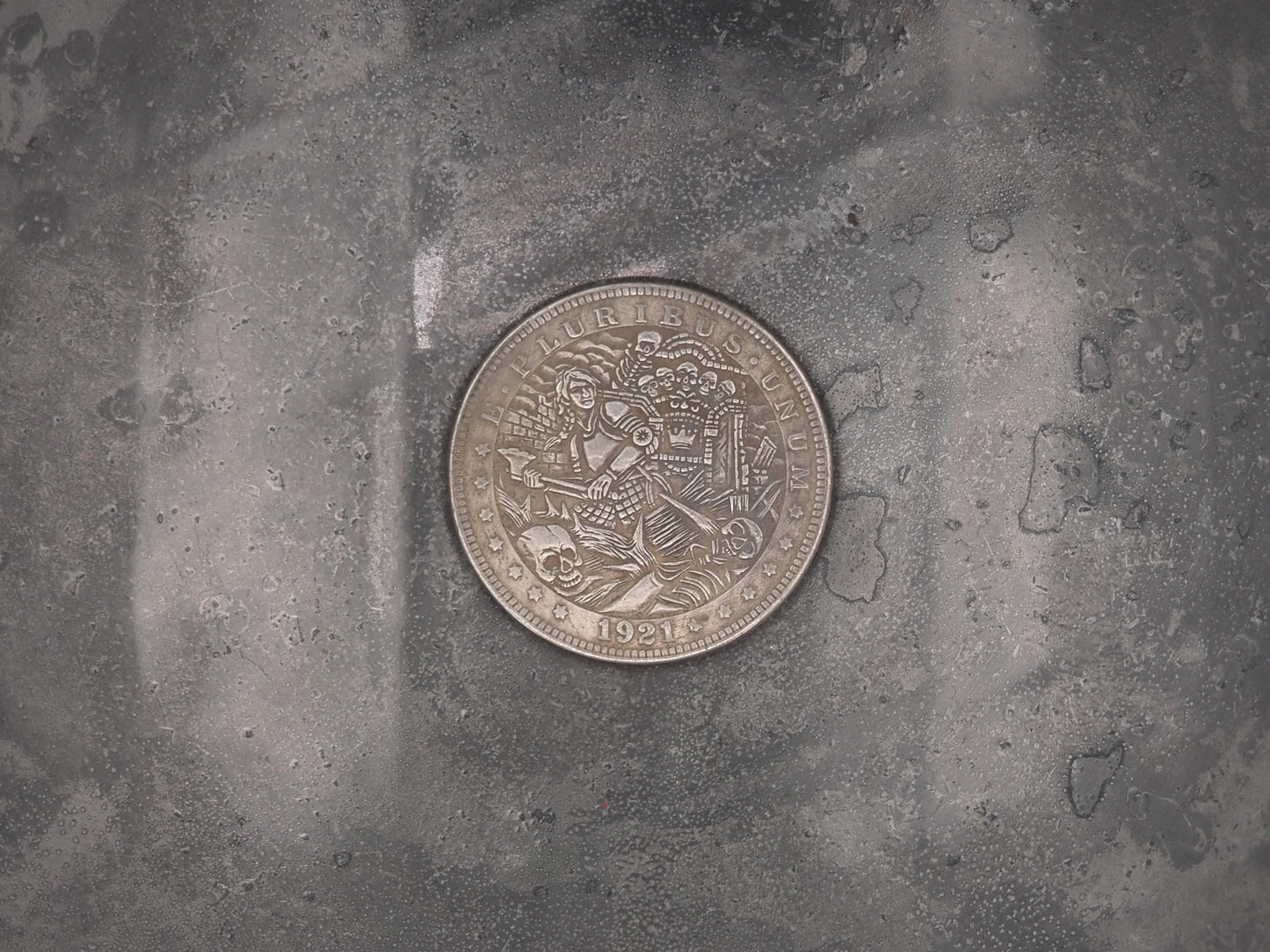 Hand Struck Van Helsing Knight & His Axe - U.S.A. Morgan Dollar .999 Plated Replica Coin/Token For A Cabinet Of Curiosities