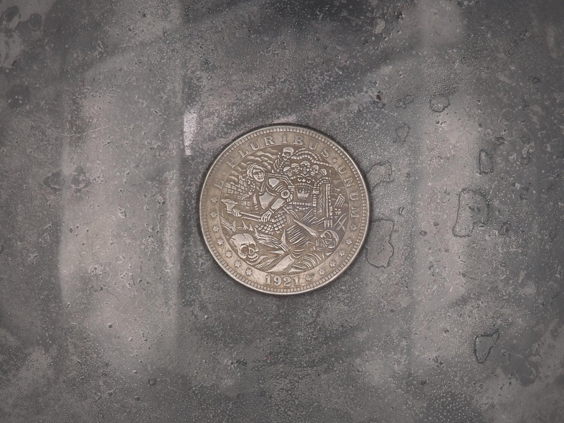 Hand Struck Van Helsing Knight & His Axe - U.S.A. Morgan Dollar .999 Plated Replica Coin/Token For A Cabinet Of Curiosities
