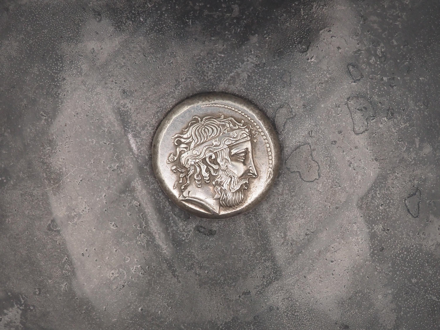 Replica of Hevy Ancient Greek Coin Naxos, Sicily Tetradrachm Cira 430-420 B.C. - In Plating - Great Collectable Or For RPG Gaming Counter
