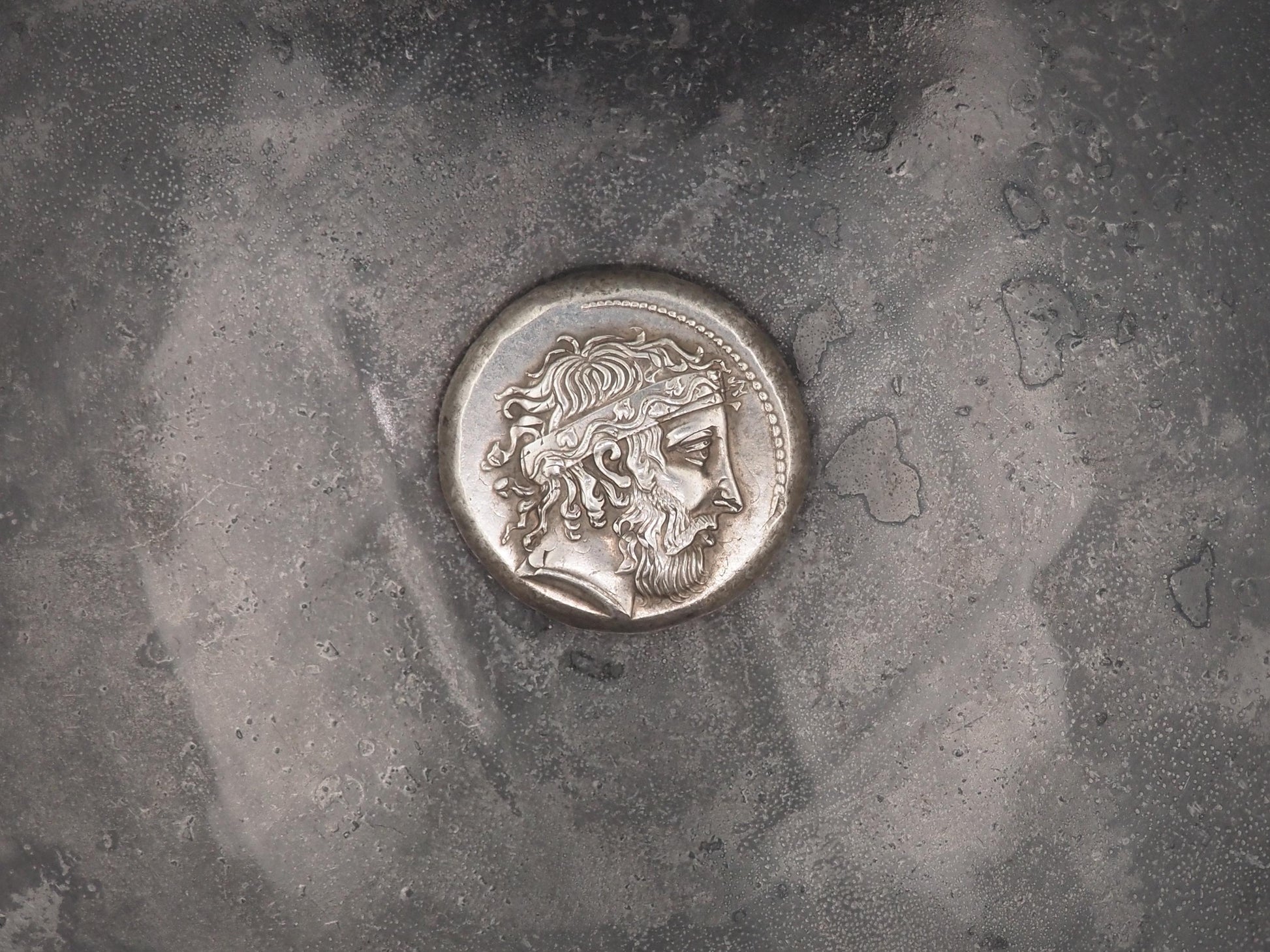 Replica of Hevy Ancient Greek Coin Naxos, Sicily Tetradrachm Cira 430-420 B.C. - In Plating - Great Collectable Or For RPG Gaming Counter