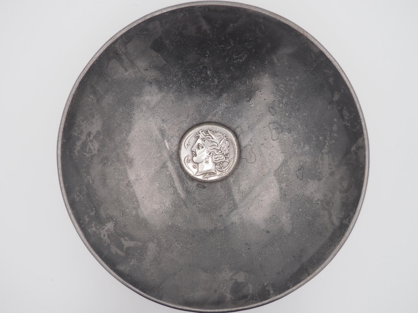 Replica of Hevy Ancient Greek Coin Sicily, Siculo-Punic Tetradrachm Circa 345-320 B.C. - Head of Tanit-Persphone With Dolphins Coin