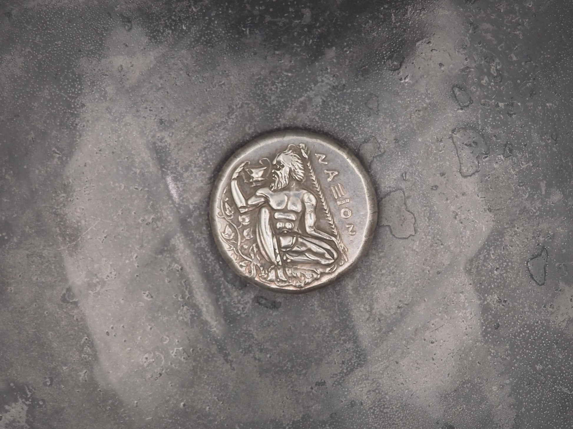 Replica of Hevy Ancient Greek Coin Naxos, Sicily Tetradrachm Cira 430-420 B.C. - In Plating - Great Collectable Or For RPG Gaming Counter