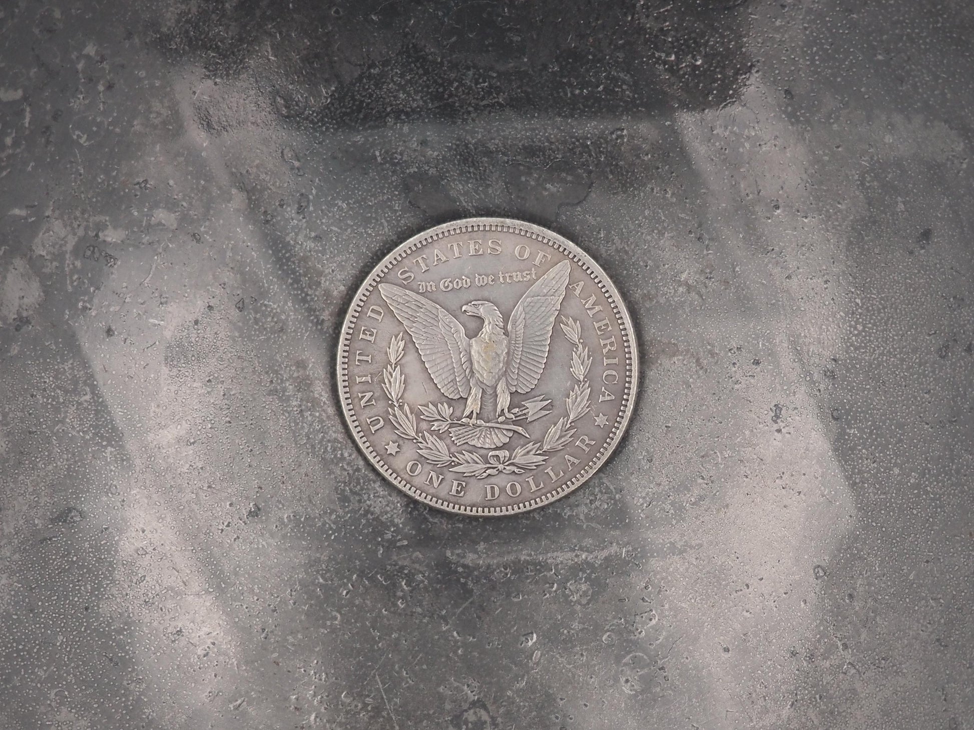 Hand Struck Morgan Silver Dollar - Flying Snake - Winged Serpent With Diamond Ring D&D, RPG, MTG Gaming Coin/Token/Medal