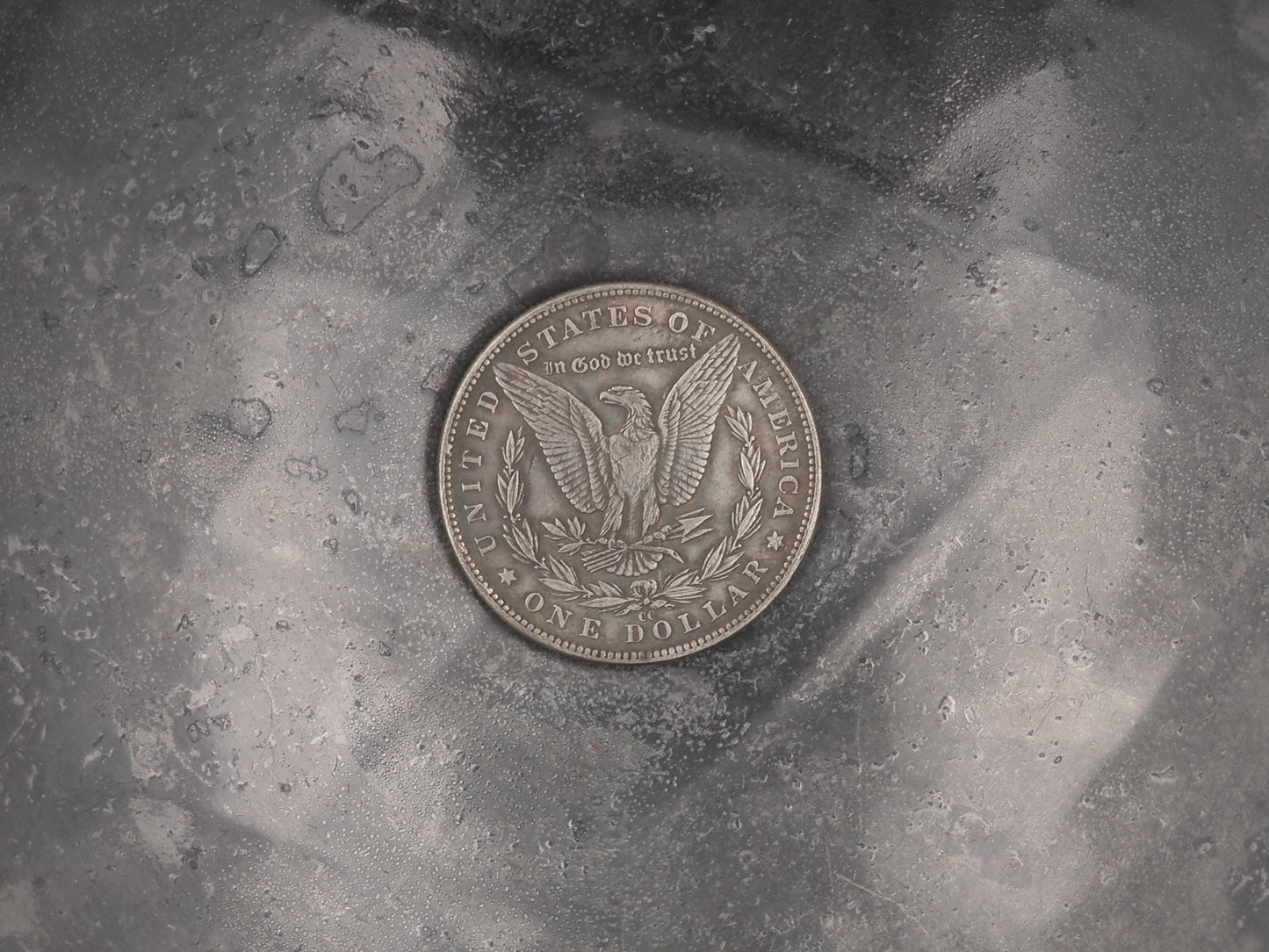 Hand Struck Morgan Silver Dollar - Death/Skeleton Playing Last Hand - Spirit/Apocalypse/Gambling/DD, RPG, MTG Gaming Coin/Token/Medal