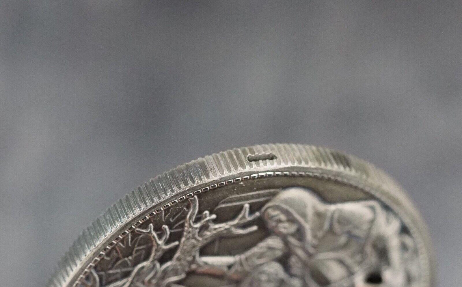 Unique Mechanical Lesser Coin Morgan Silver Dollar Knight Of The Holy Grail - Arthur Replica Coin/Token With Mechanism Movement