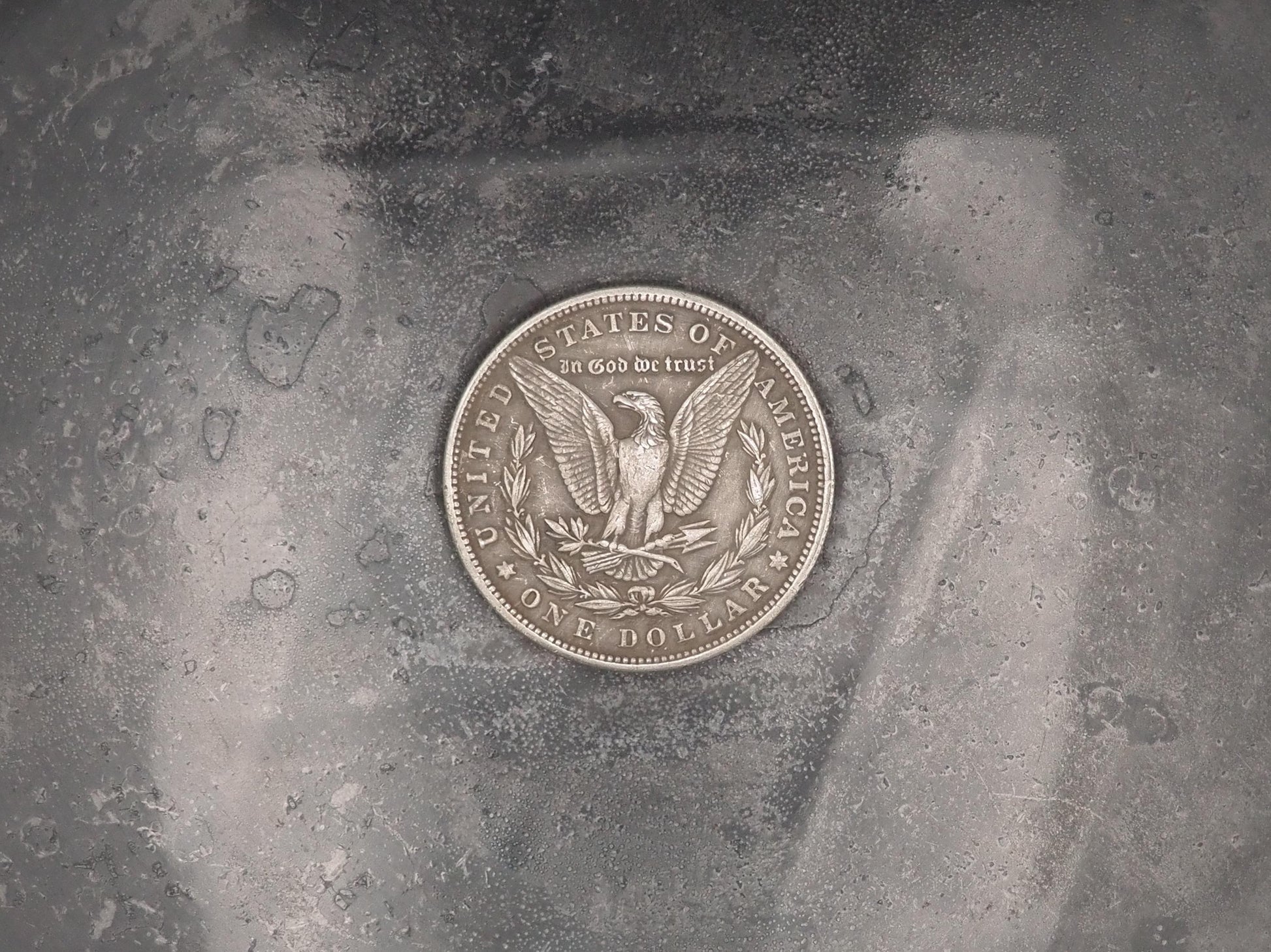 Hand Struck Morgan Silver Dollar Carved African Elephant Replica Coin/Token/Medal
